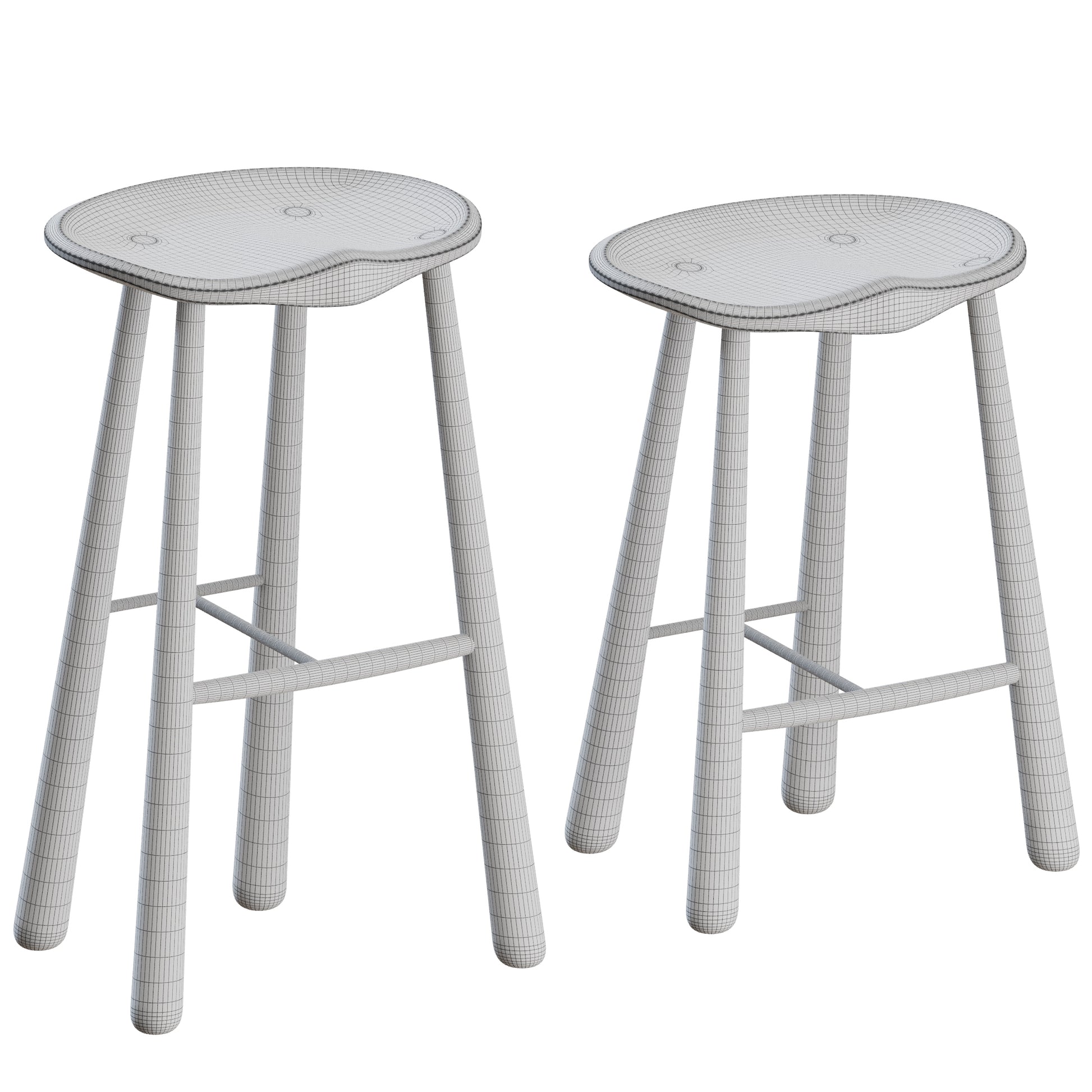 Taper Bar Stool by Roll and Hill 3D Model