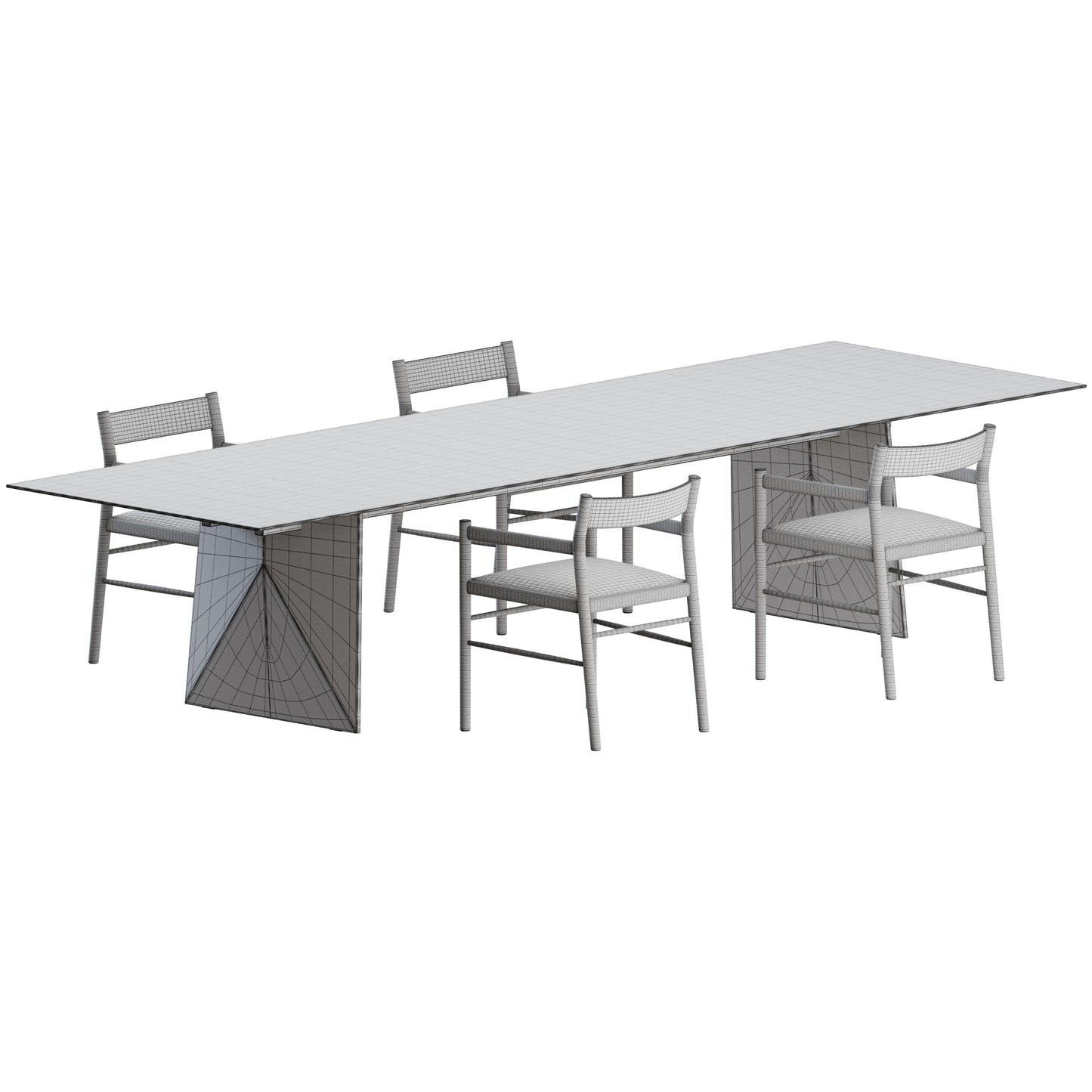 Tecla Chair Kanji Table by Paola Lenti 3D Model
