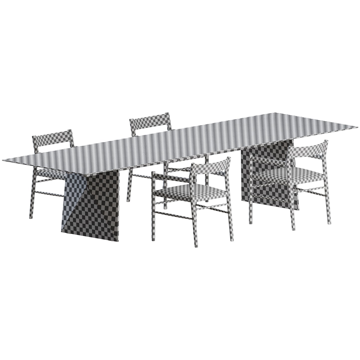 Tecla Chair Kanji Table by Paola Lenti 3D Model