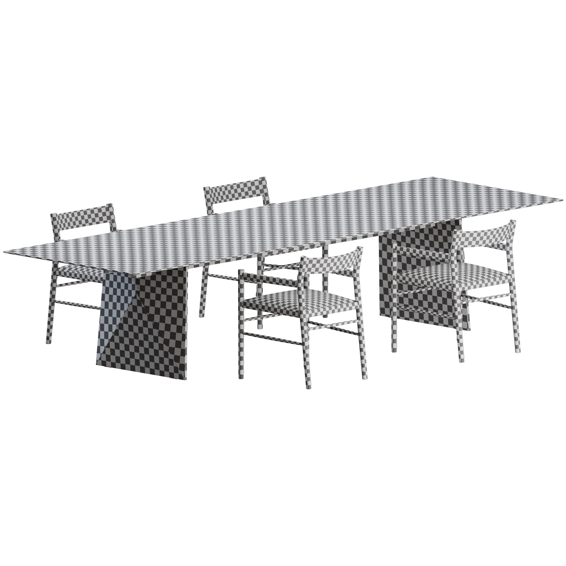 Tecla Chair Kanji Table by Paola Lenti 3D Model