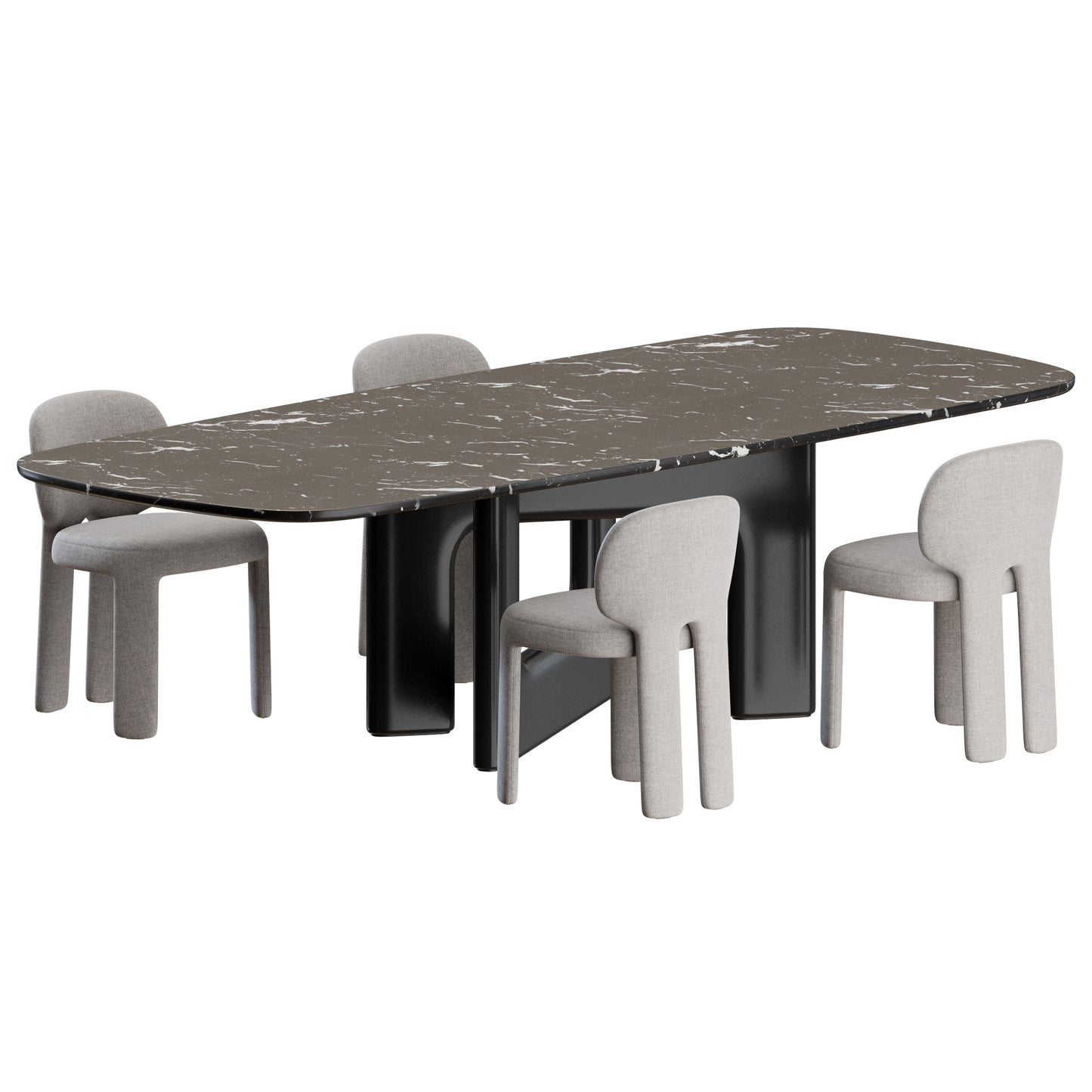 Teia Chair Liaison Table by Bonaldo 3D Model