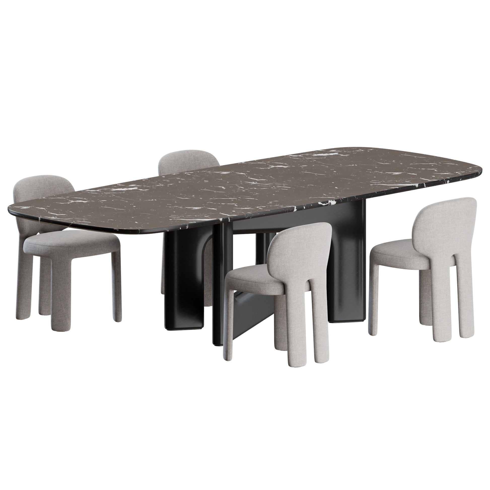 Teia Chair Liaison Table by Bonaldo 3D Model
