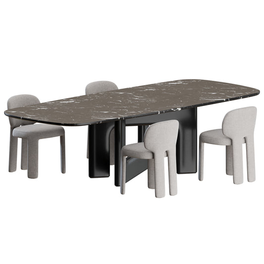 Teia Chair Liaison Table by Bonaldo 3D Model