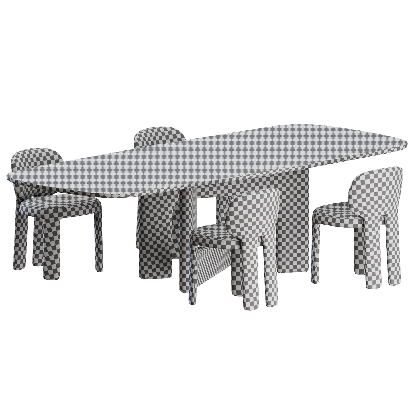 Teia Chair Liaison Table by Bonaldo 3D Model