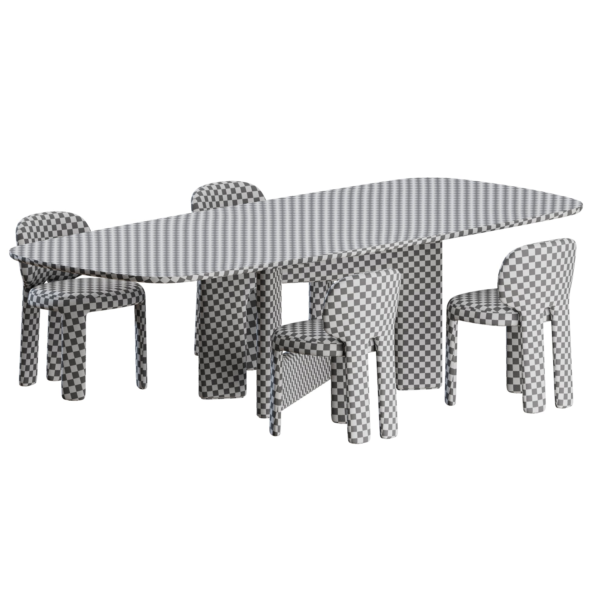 Teia Chair Liaison Table by Bonaldo 3D Model