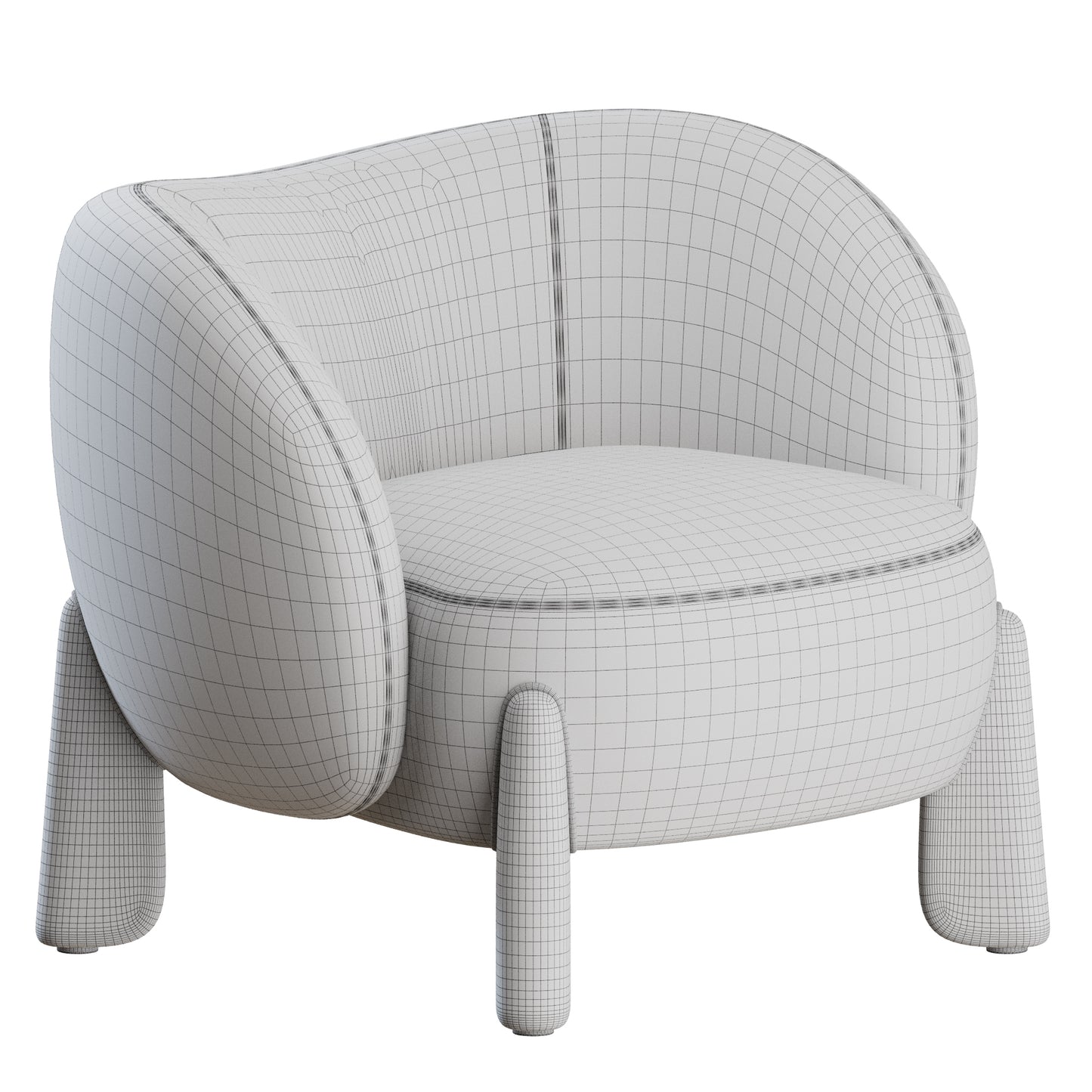 Toothie Armchair by G Grado 3D Model