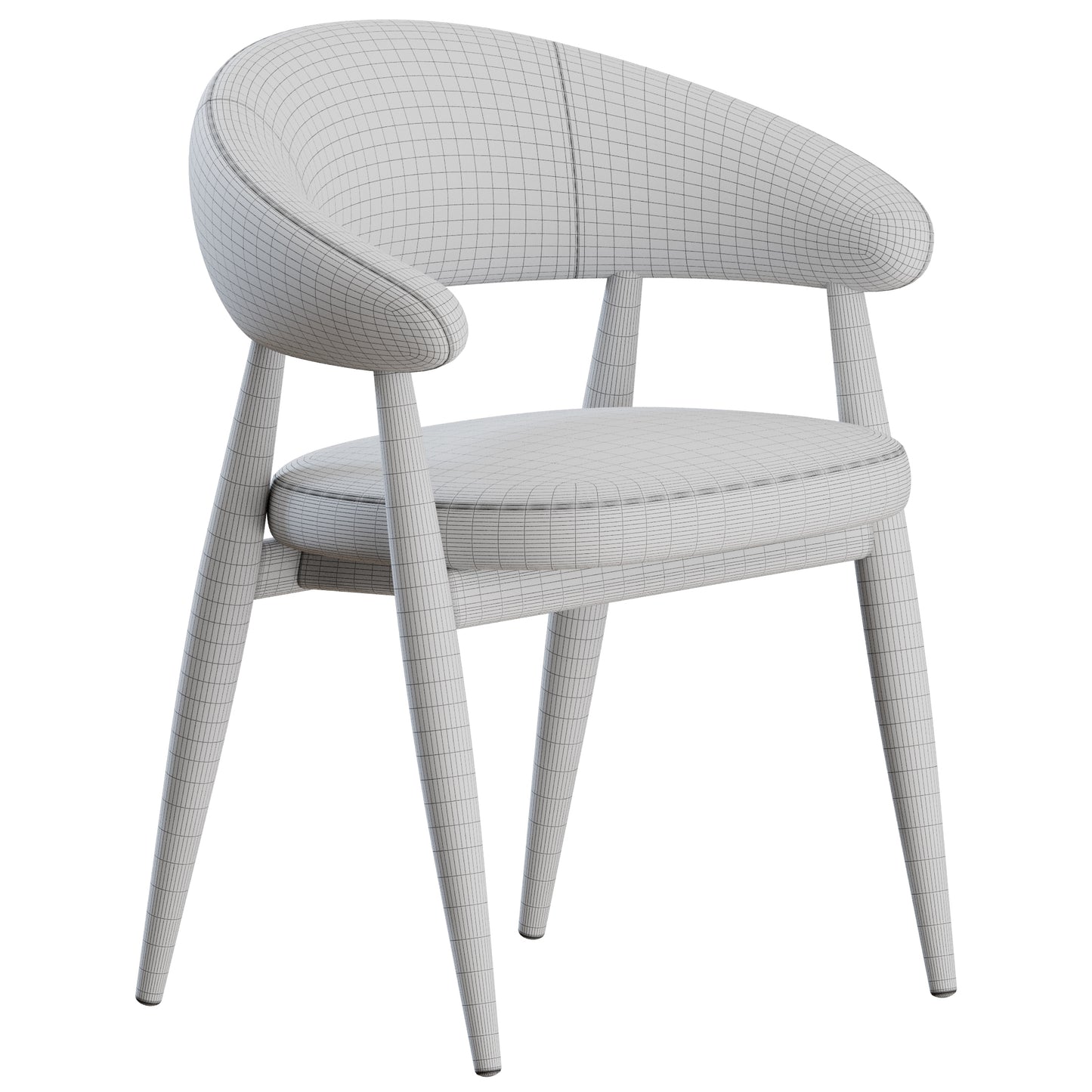 Velvet Chair Armrest by Potocco 3D Model