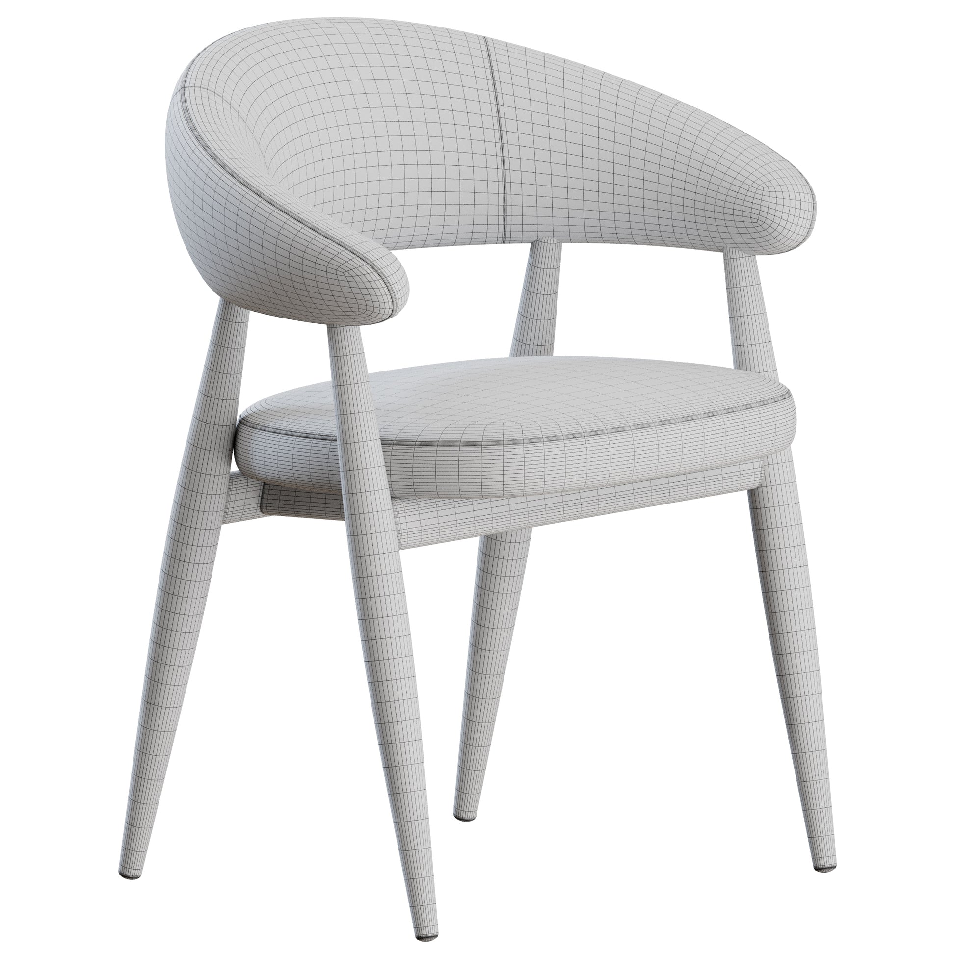 Velvet Chair Armrest by Potocco 3D Model
