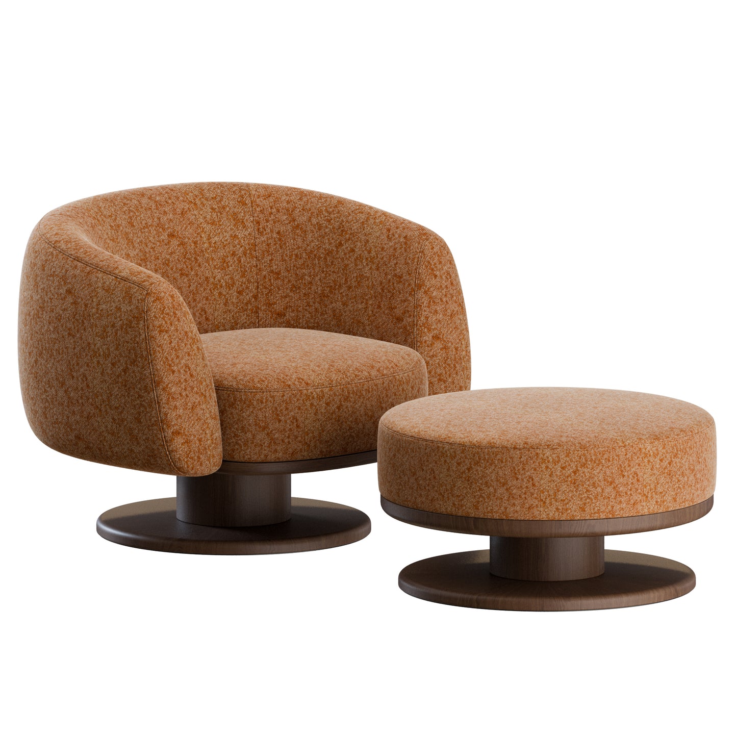 Vesta Armchair and Pouf by Pierre Frey 3D Model