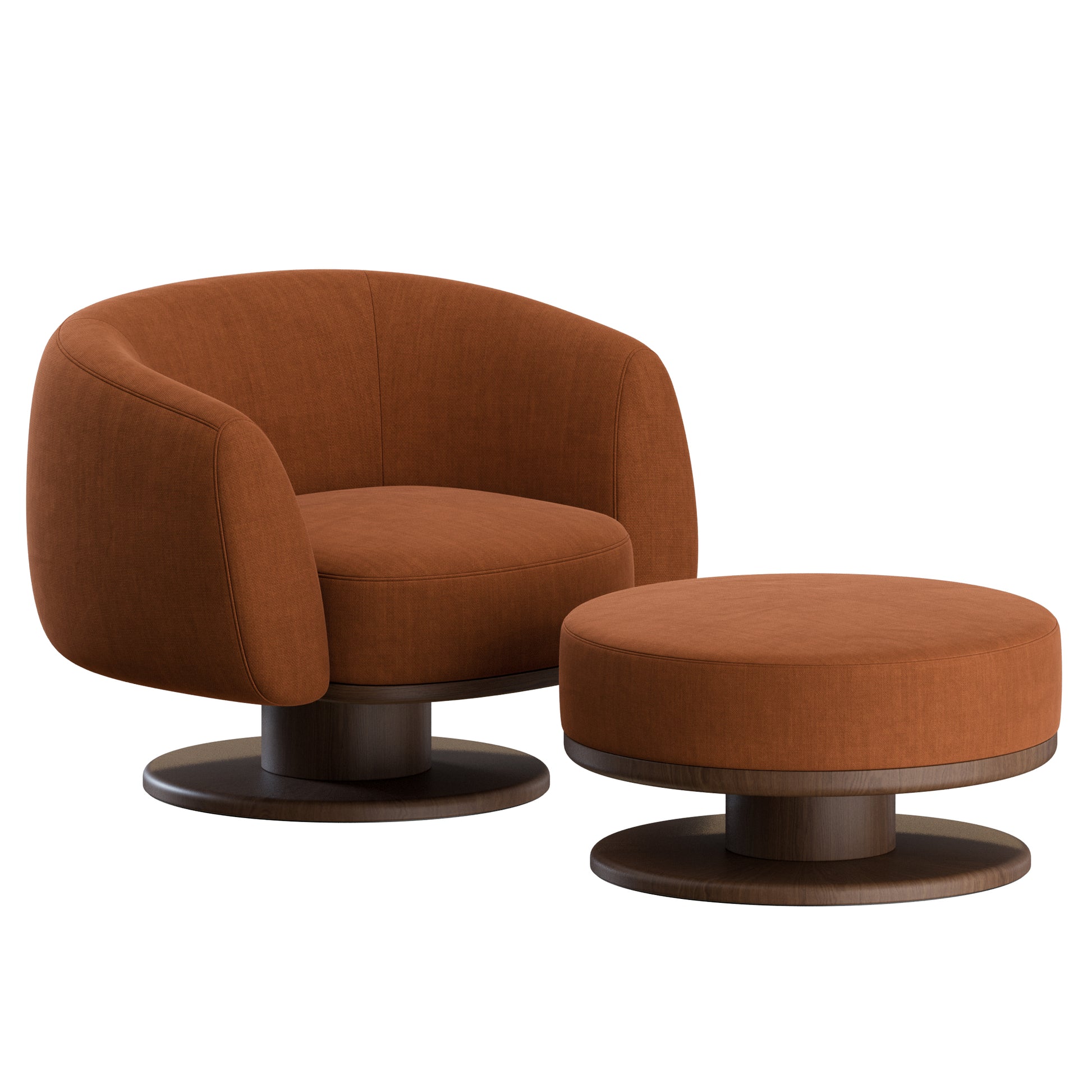Vesta Armchair and Pouf by Pierre Frey 3D Model