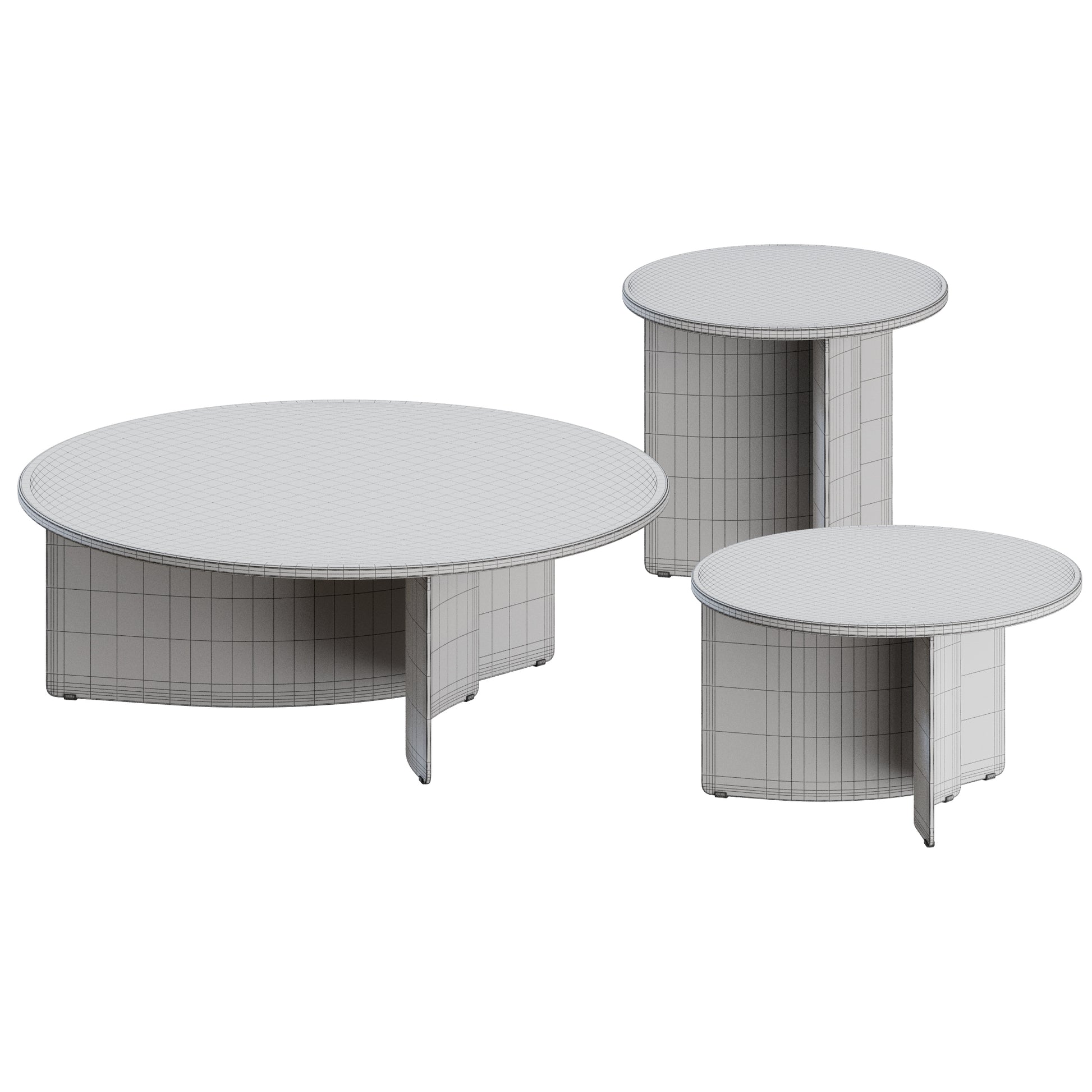 Wave Coffee Tables by Marelli 3D Model