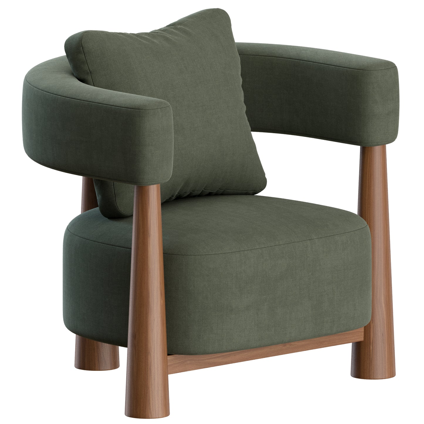 Wooden Armchair by Studio Glustin 3D Model