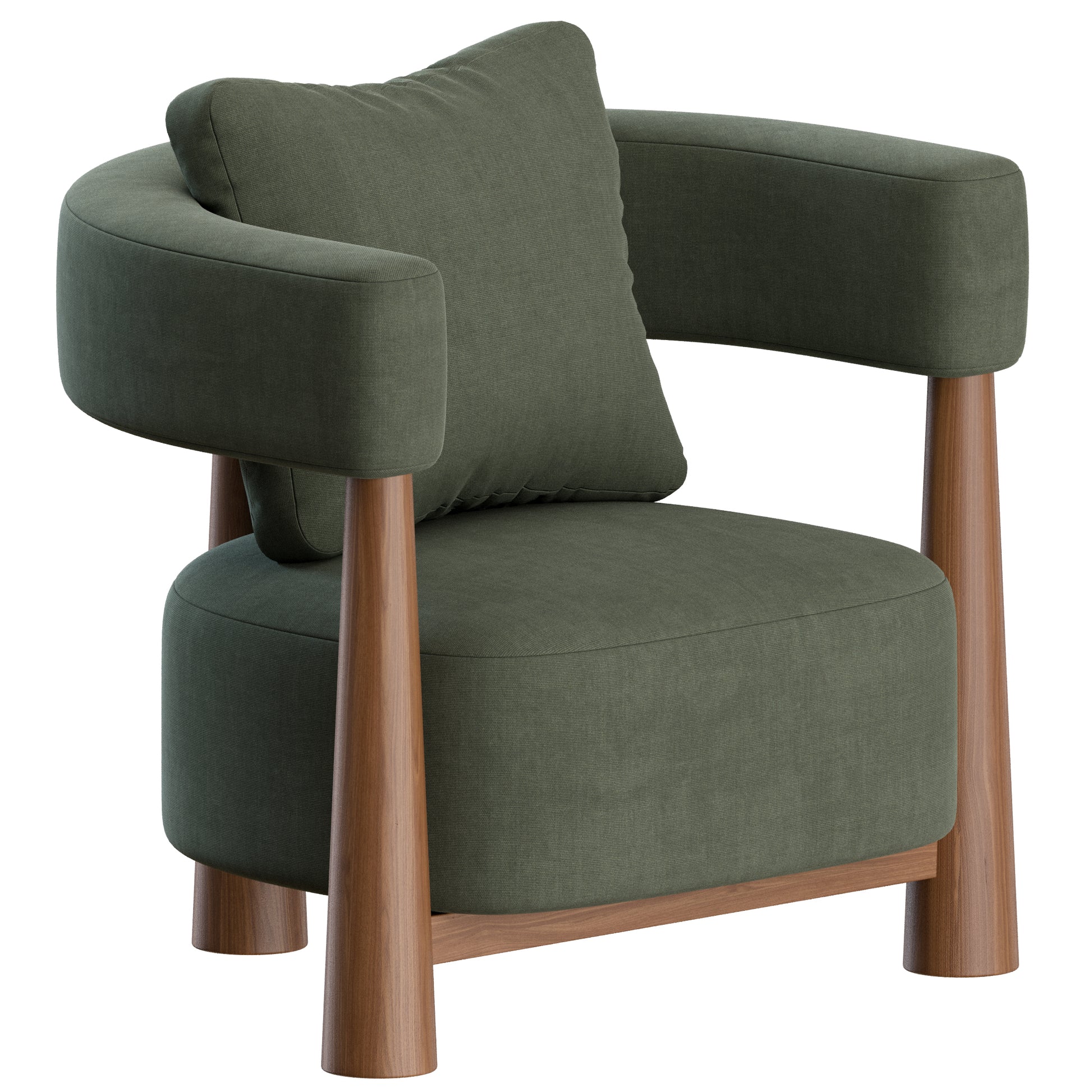 Wooden Armchair by Studio Glustin 3D Model