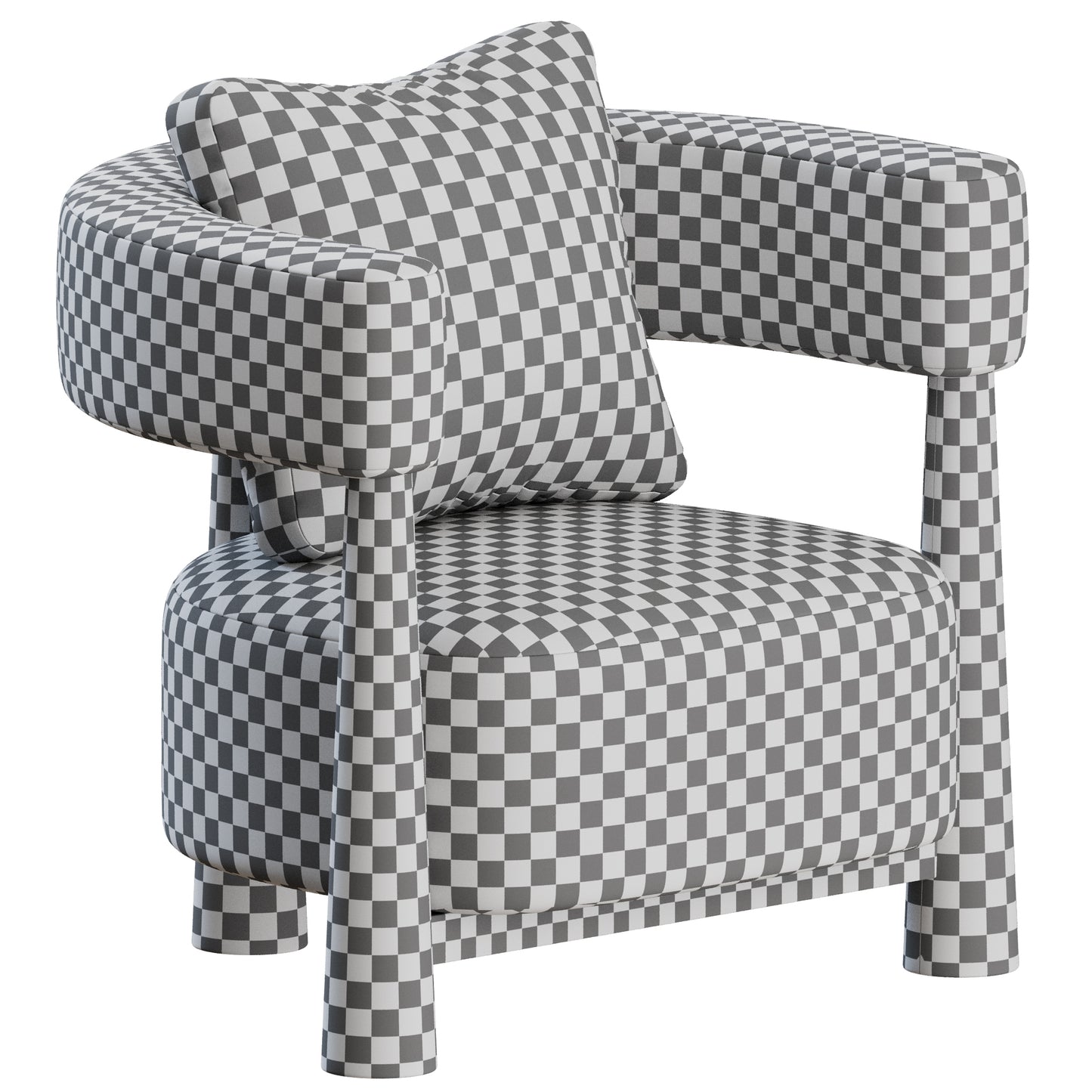 Wooden Armchair by Studio Glustin 3D Model