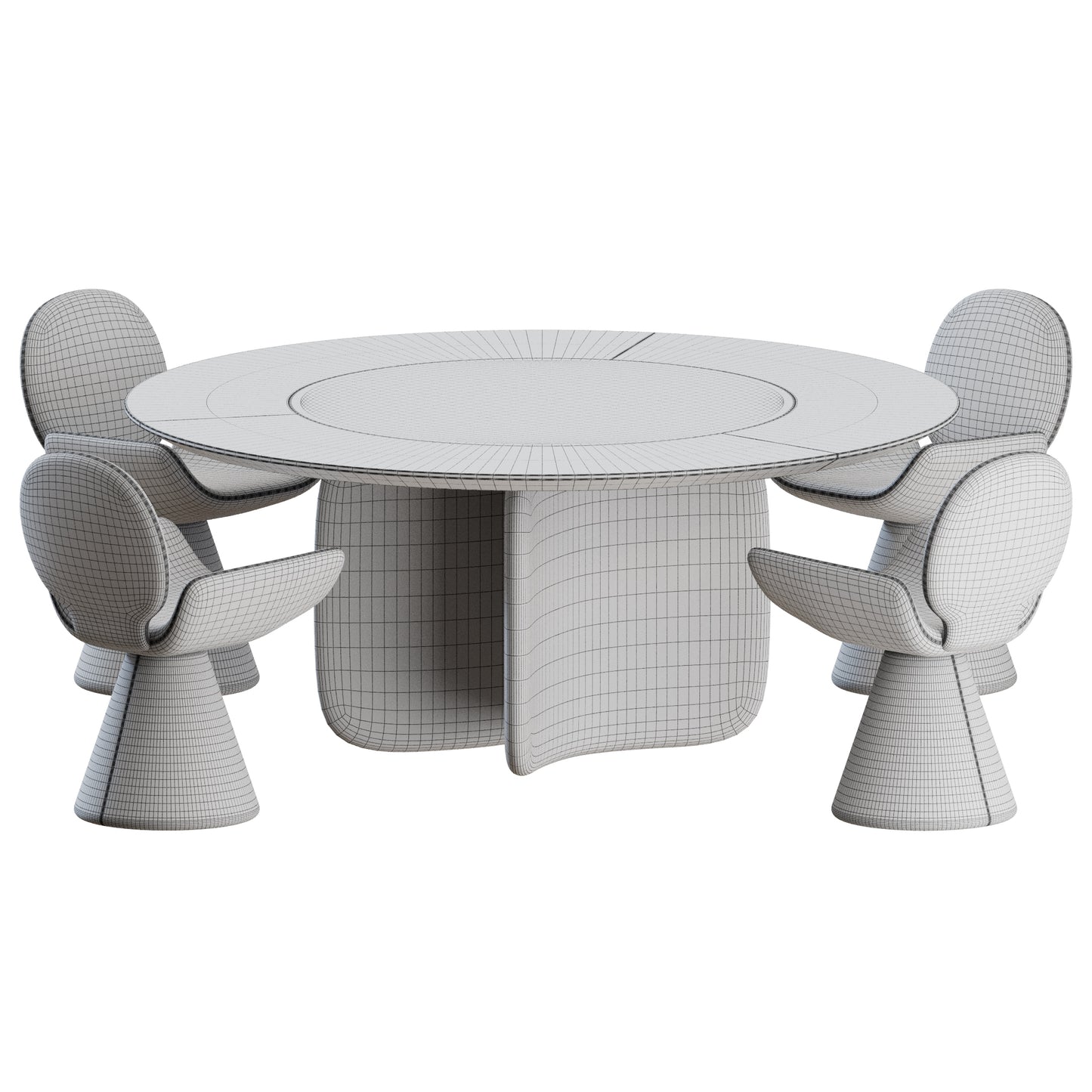 Youpi Chair Mellow ST Table by Bonaldo 3D Model