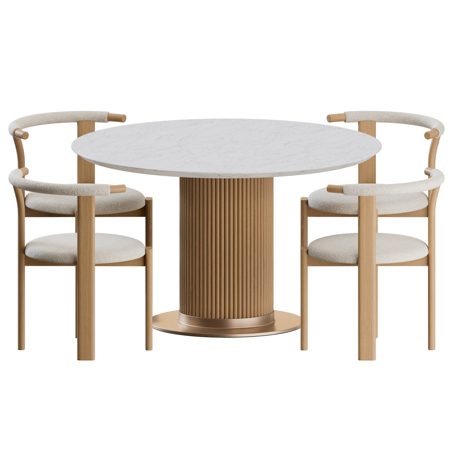 Zita Chair Murcell Table by Soho Home 3D Model
