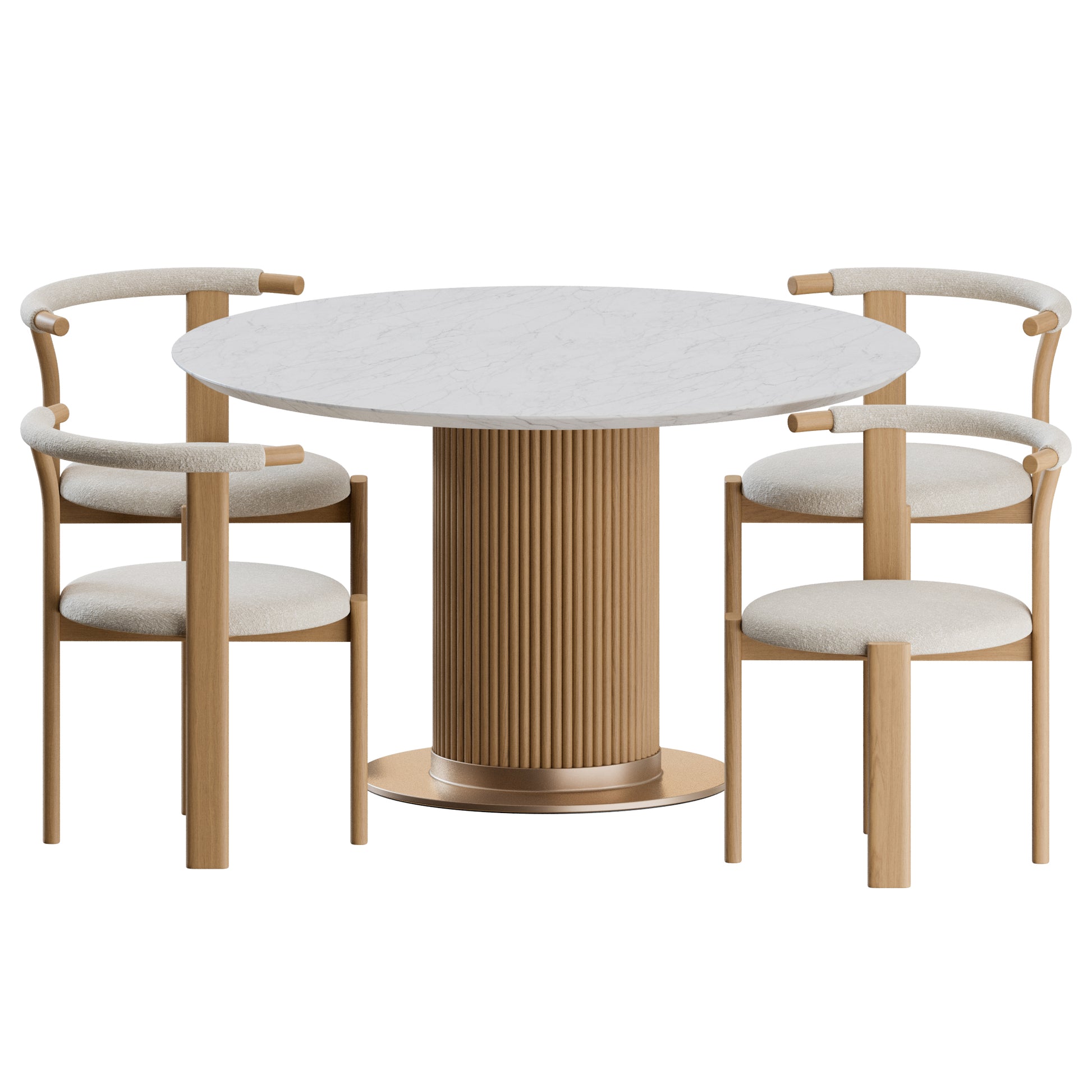 Zita Chair Murcell Table by Soho Home 3D Model