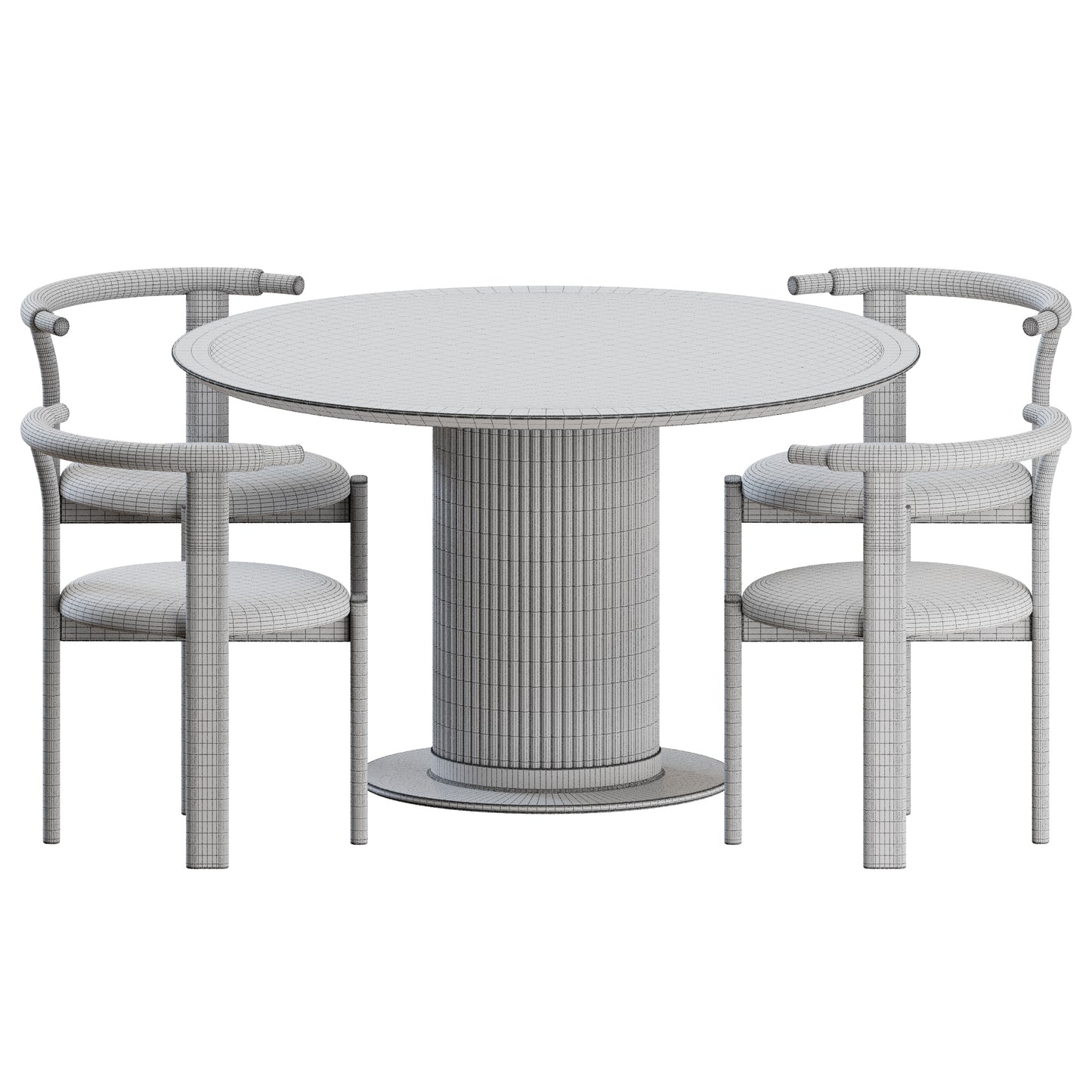 Zita Chair Murcell Table by Soho Home 3D Model