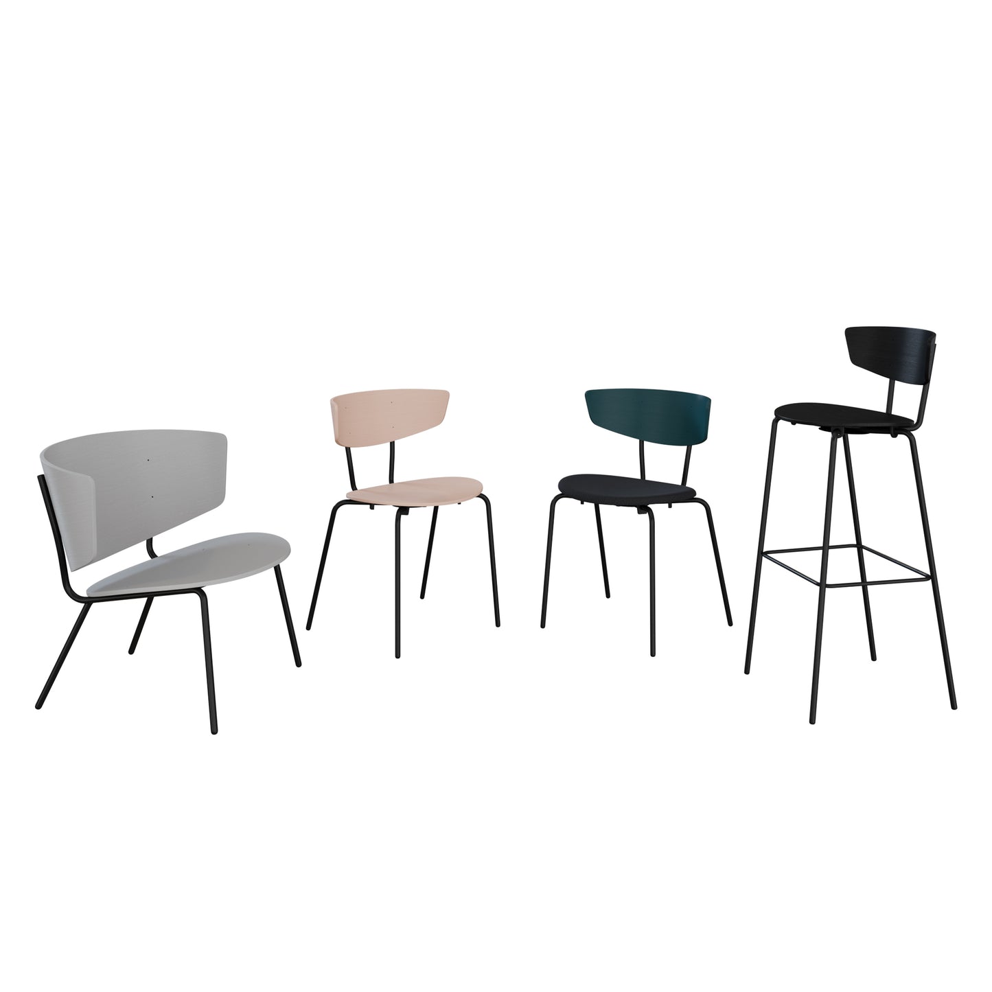 Herman Dining Chair + Bar Chair + Lounge Chair By Ferm Living 3D Model