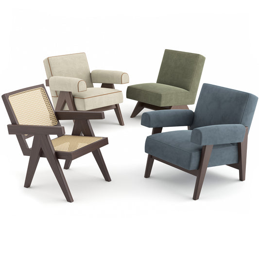 Le Corbusier & Pierre Jeanneret Lounge Chairs 3D Model