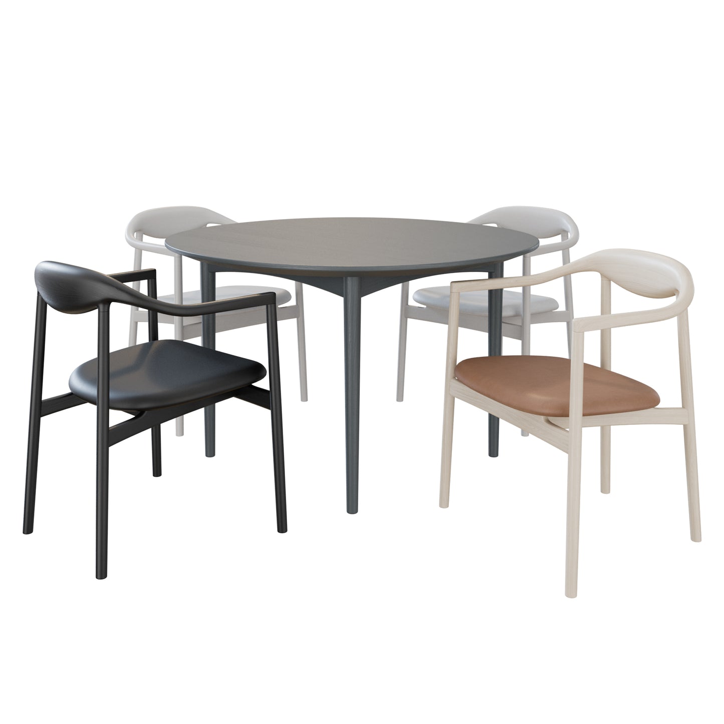 Jari Chair and Round Table By BRDR Kruger 3D Model