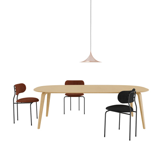 Coco Dining Chair - Gubi Dining Table - Semi Pendant By Gubi 3D Model