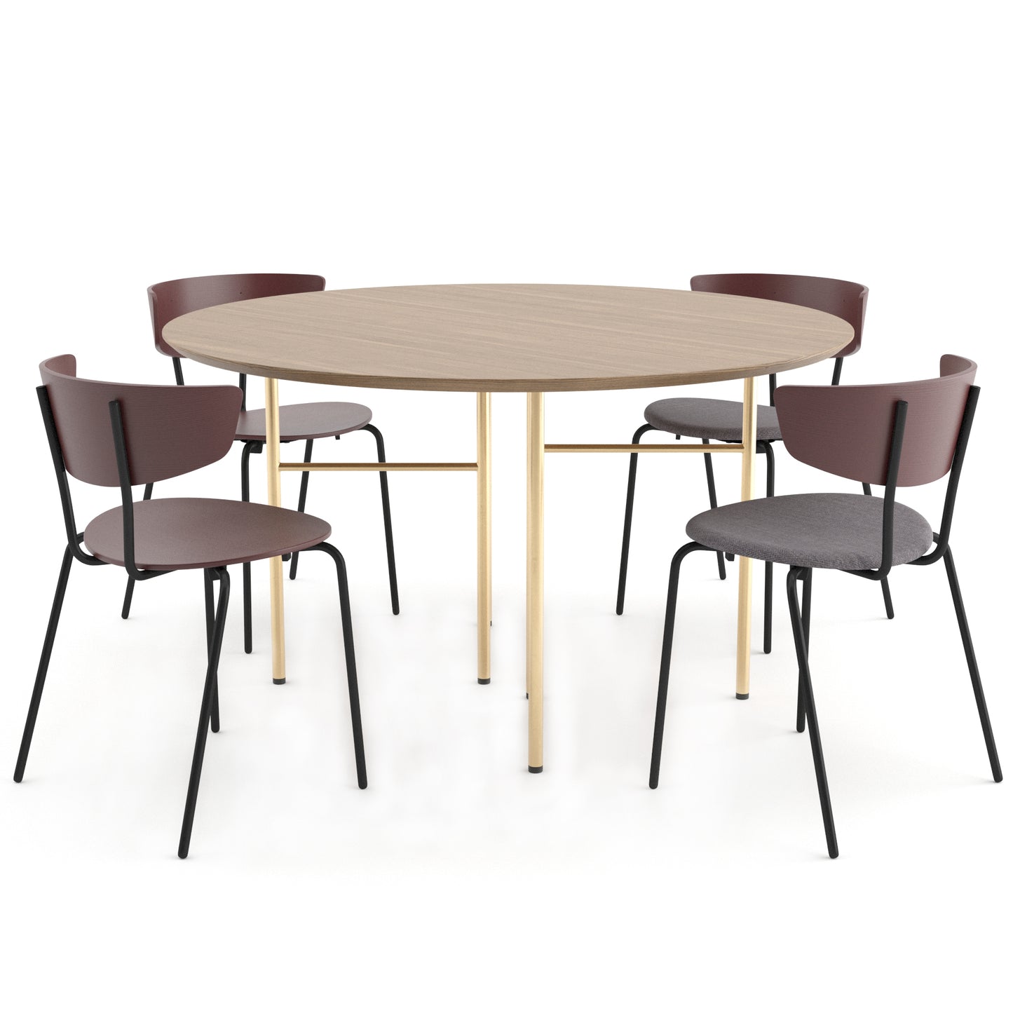 Herman Chair + Mingle Table Round by Ferm Living 3D Model