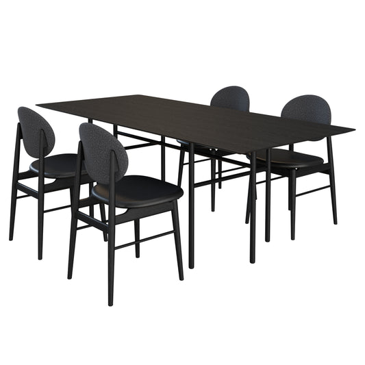 Outline Chair Ariake + Snaregade Dining Table Rectangular Menu 3D Model