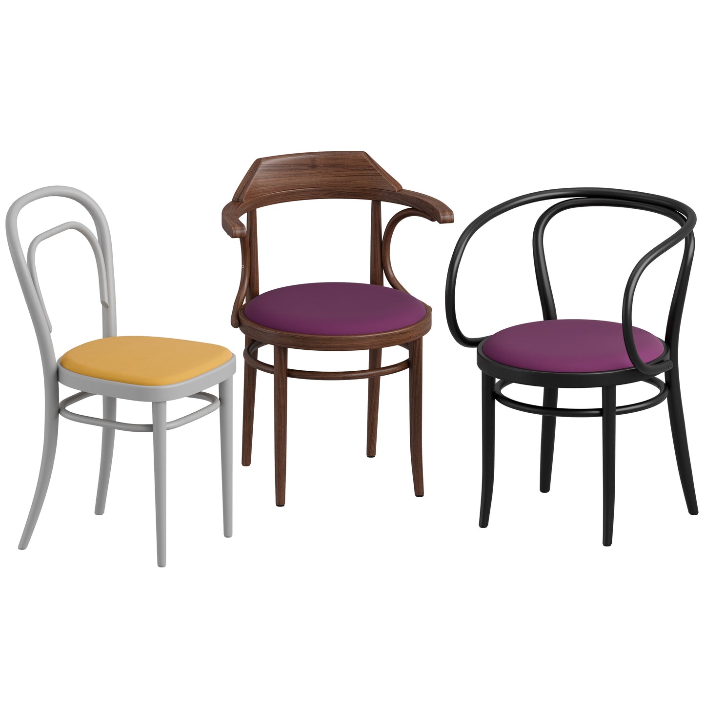 209P - 214P - 233P Chairs 3D model by Thonet on Add Model