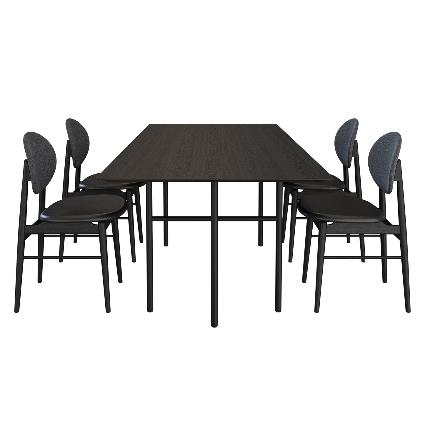 Outline Chair Ariake + Snaregade Dining Table Rectangular Menu 3D Model