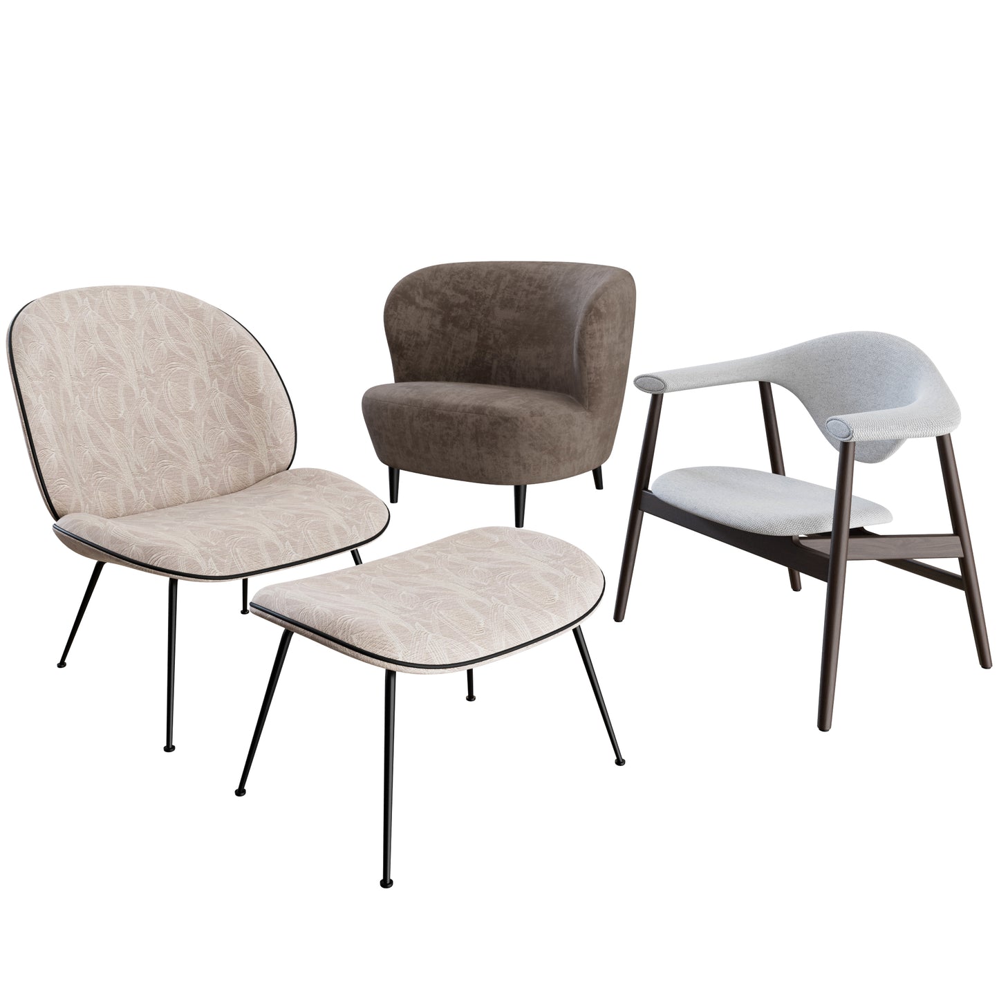 Gubi Lounge Chairs 3D Model