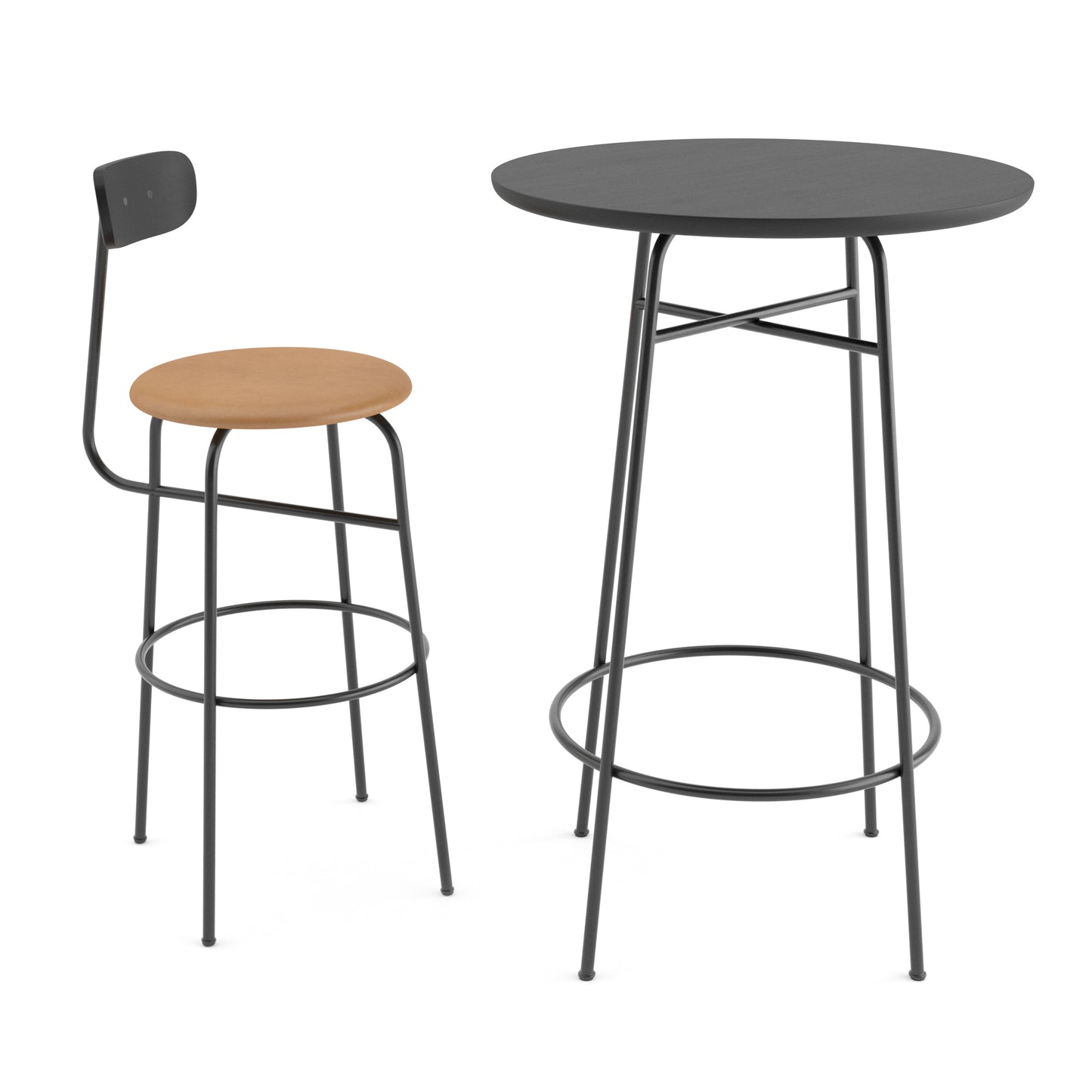 Afteroom Bar Chair + Table By MenuSpace 3D Model