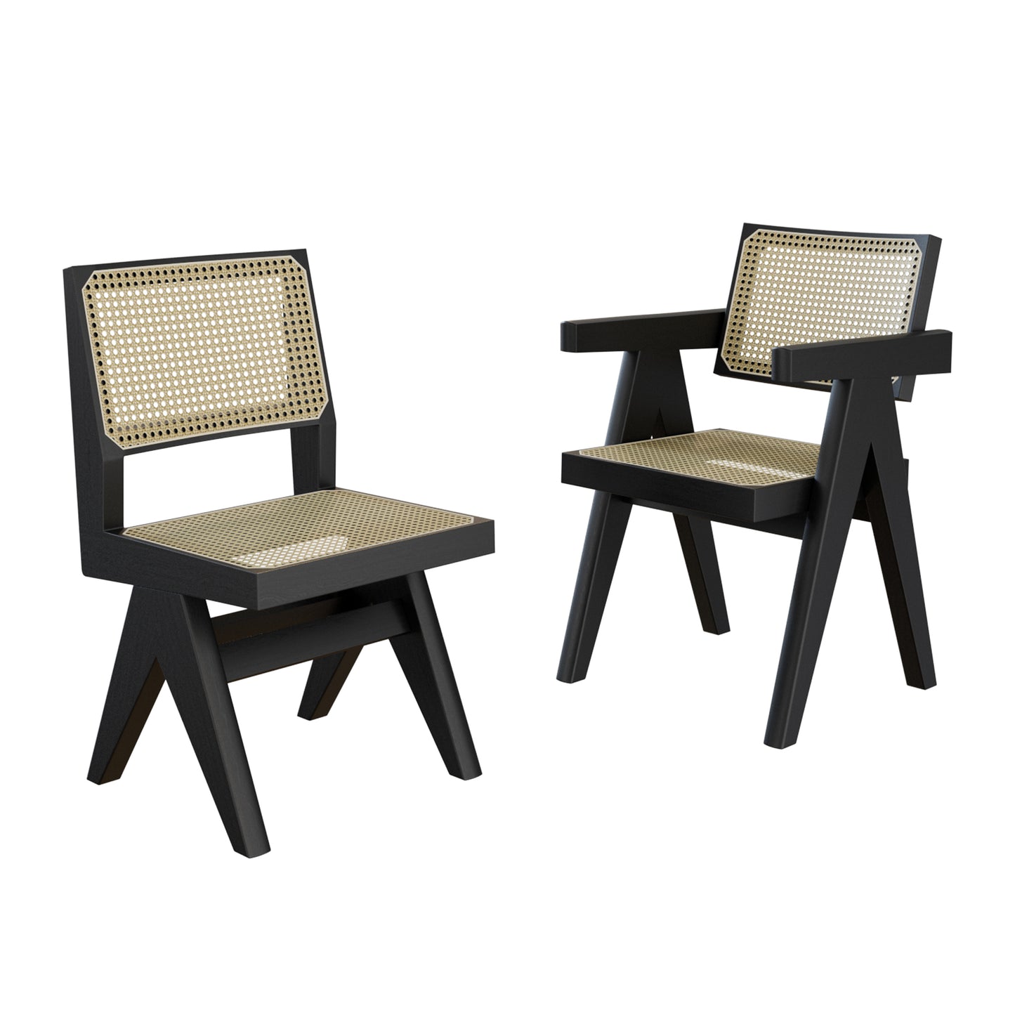 Pierre Jeanneret Dinning Set 3D Model