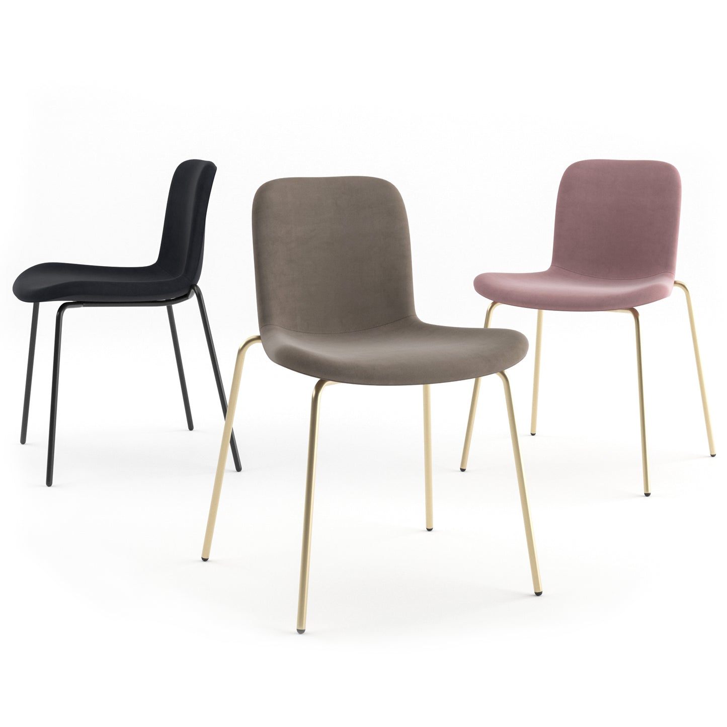 Langue Chair Soft + Oku Round Dining Table By Norr11 3D Model