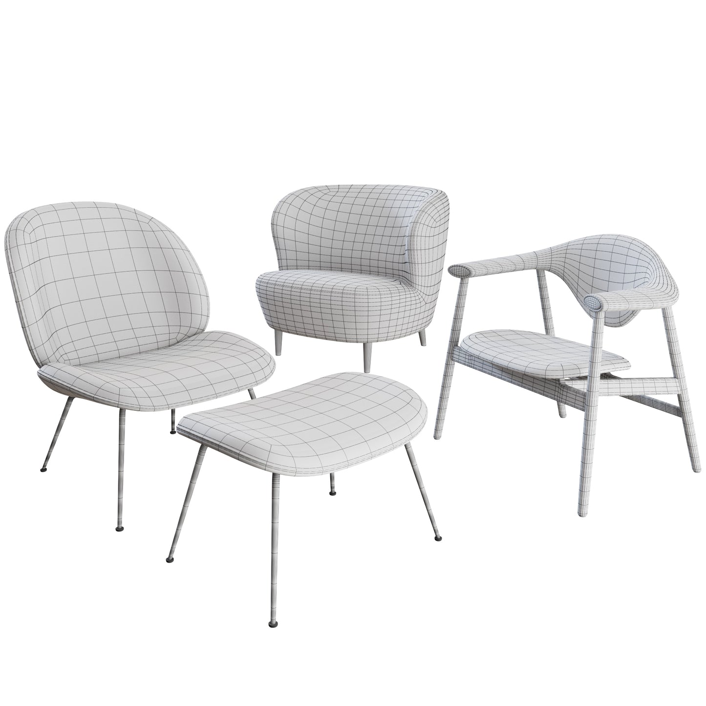 Gubi Lounge Chairs 3D Model