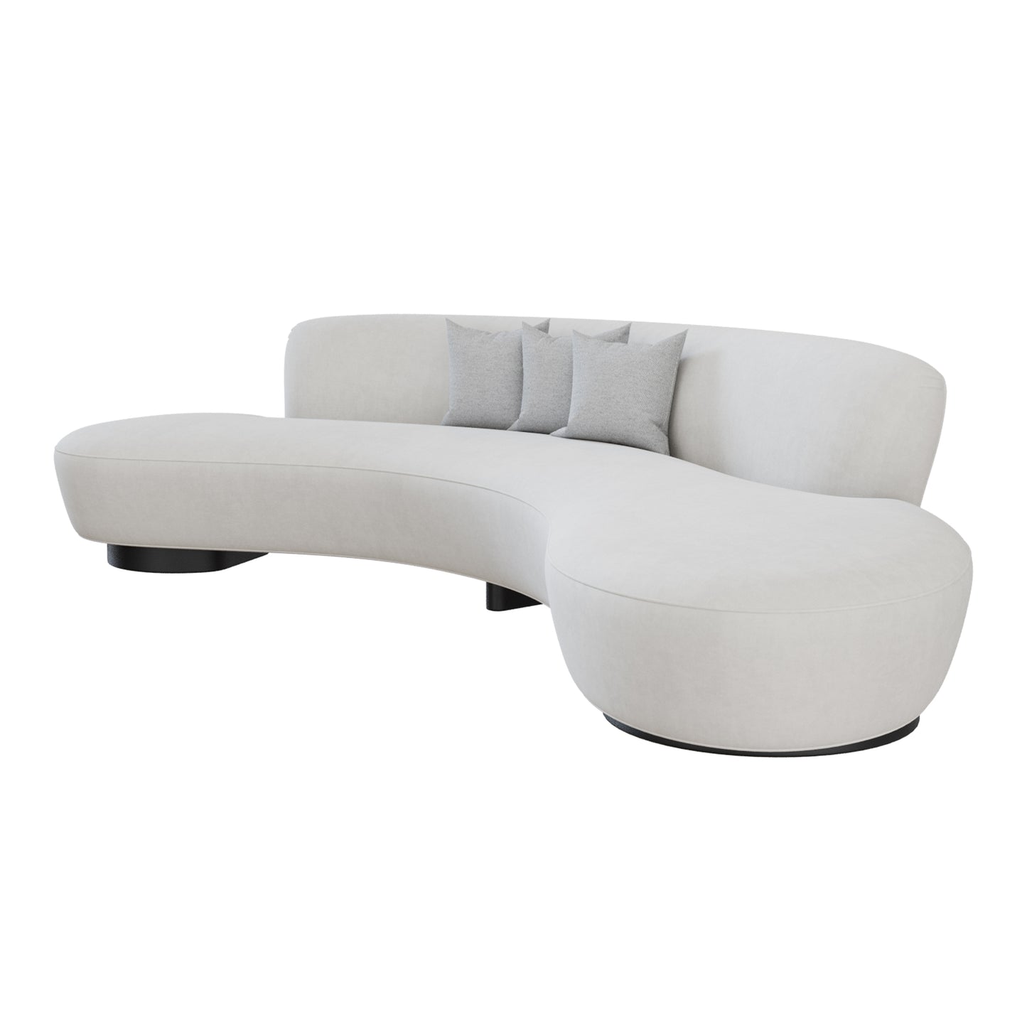 FreeForm Curved Sofa By Vladimir Kagan 3D Model