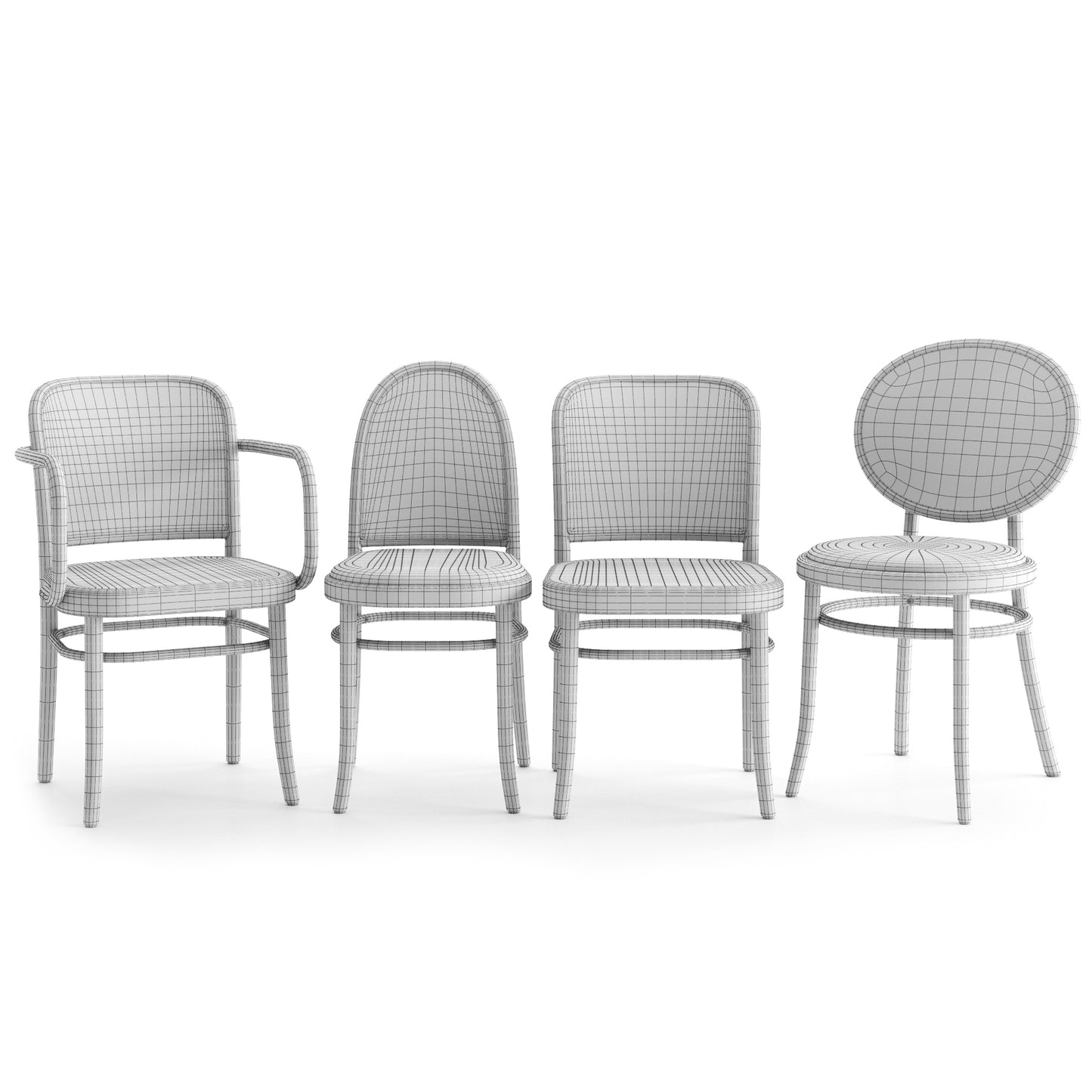 N 811 + N 0 + Morris Chairs By Thonet Vienna 3D Model