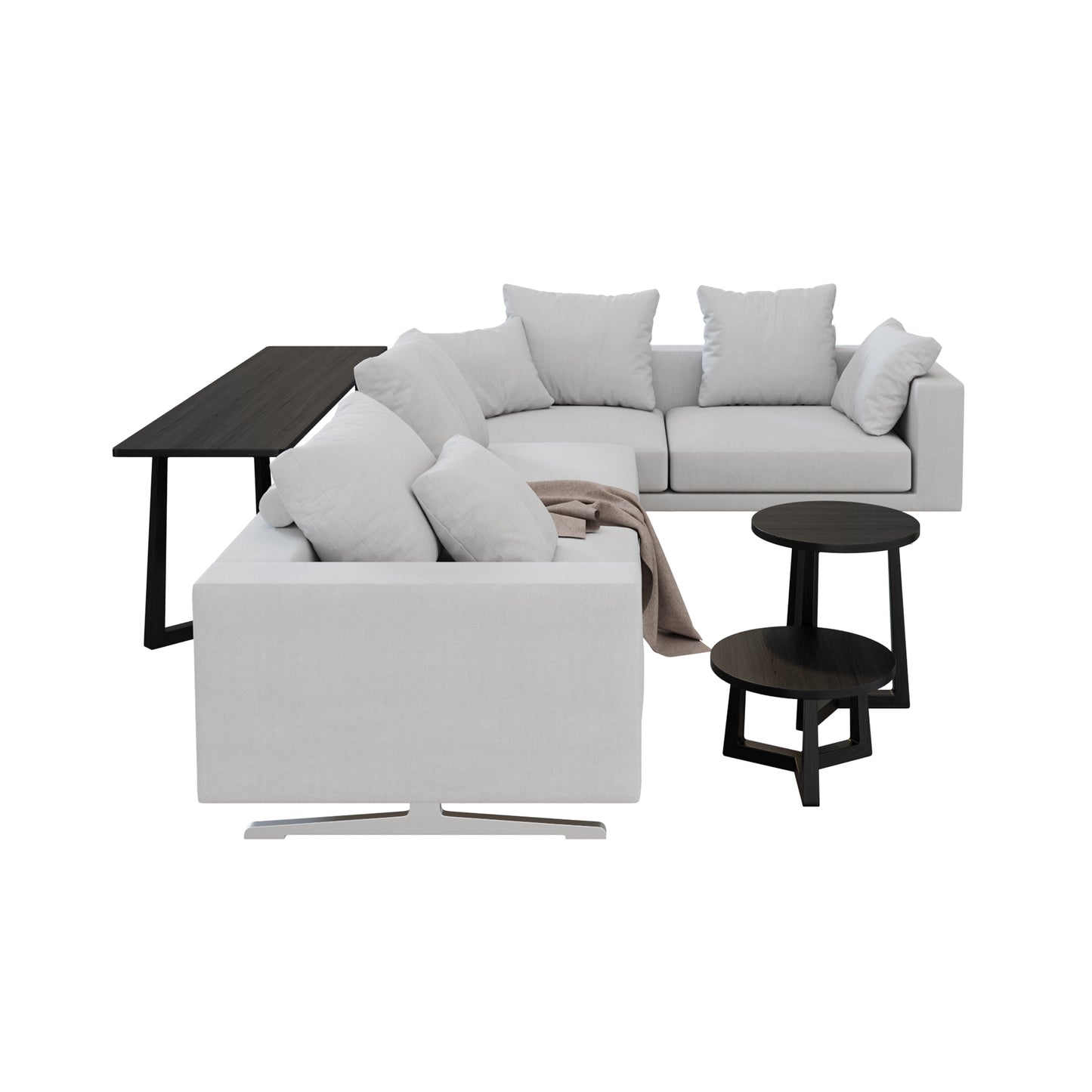 Campiello Sofa + Jiff Side Tables By Flexform 3D Model