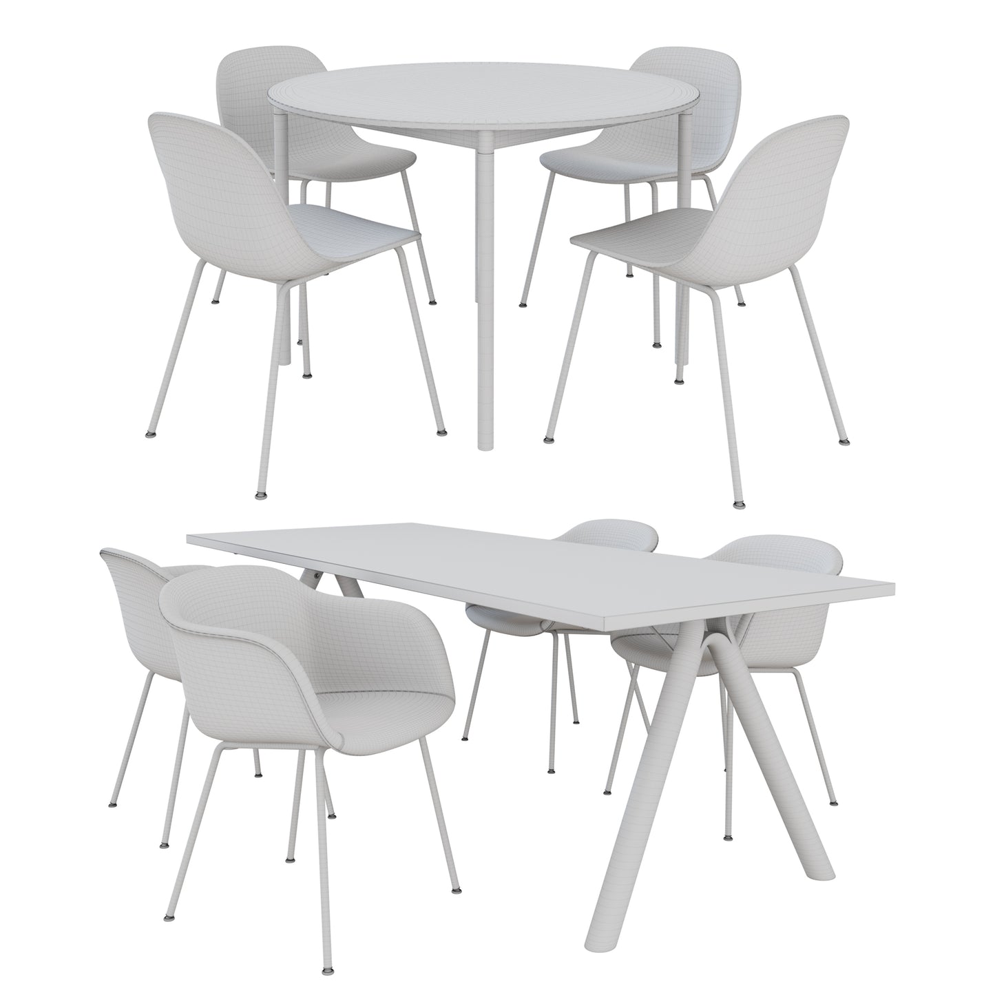 Muuto Dining Set 3D Model