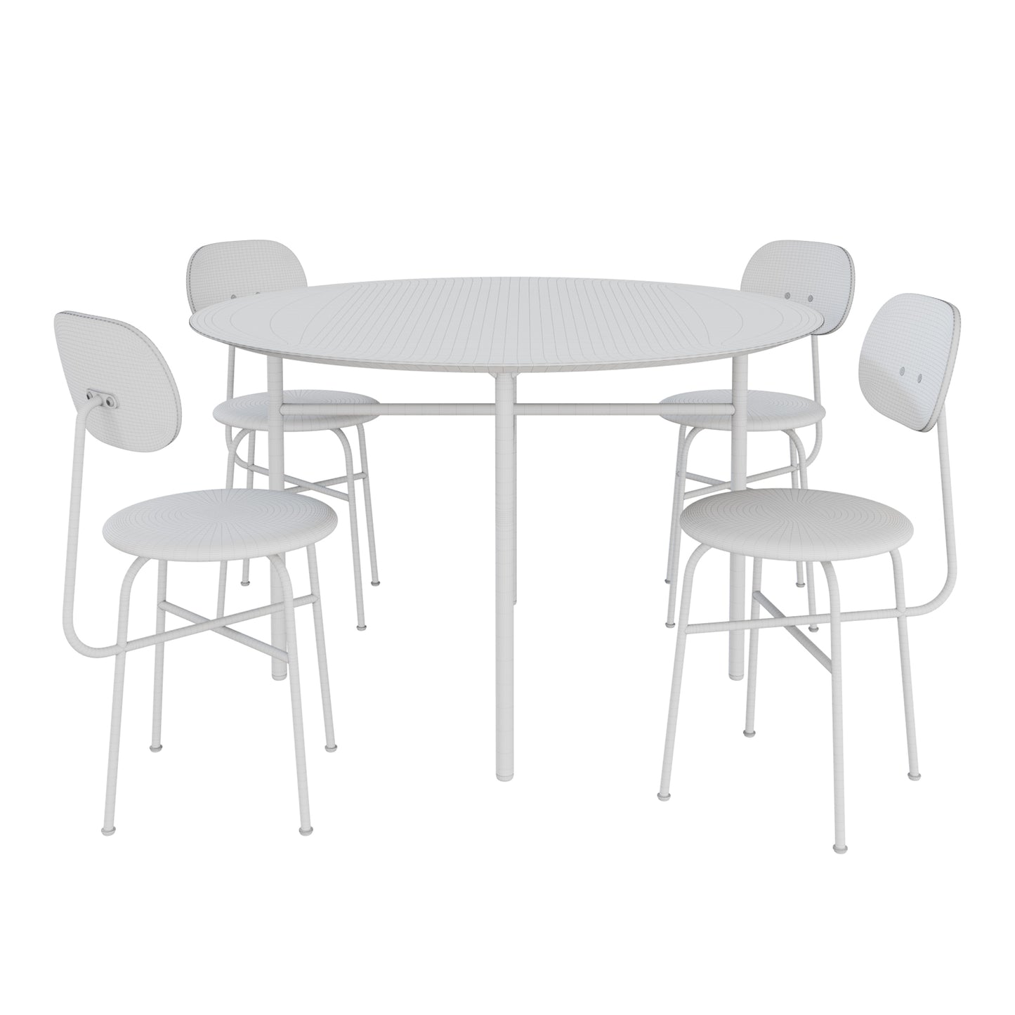 Afteroom Dining Chair Plus Snaregade Table Round By MenuSpace 3D Model