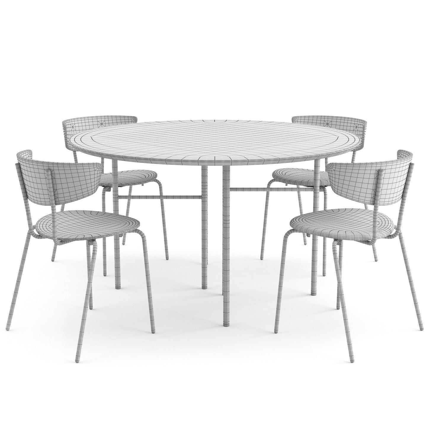 Herman Chair + Mingle Table Round by Ferm Living 3D Model