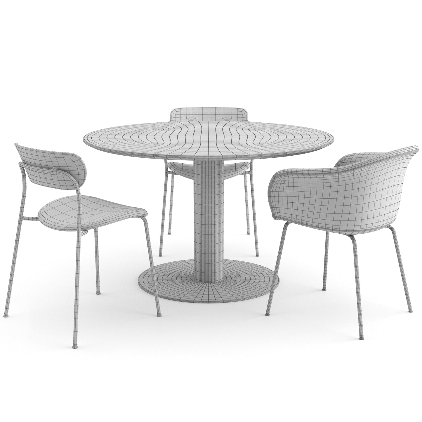 Dining Set By Andtradition 3D Model