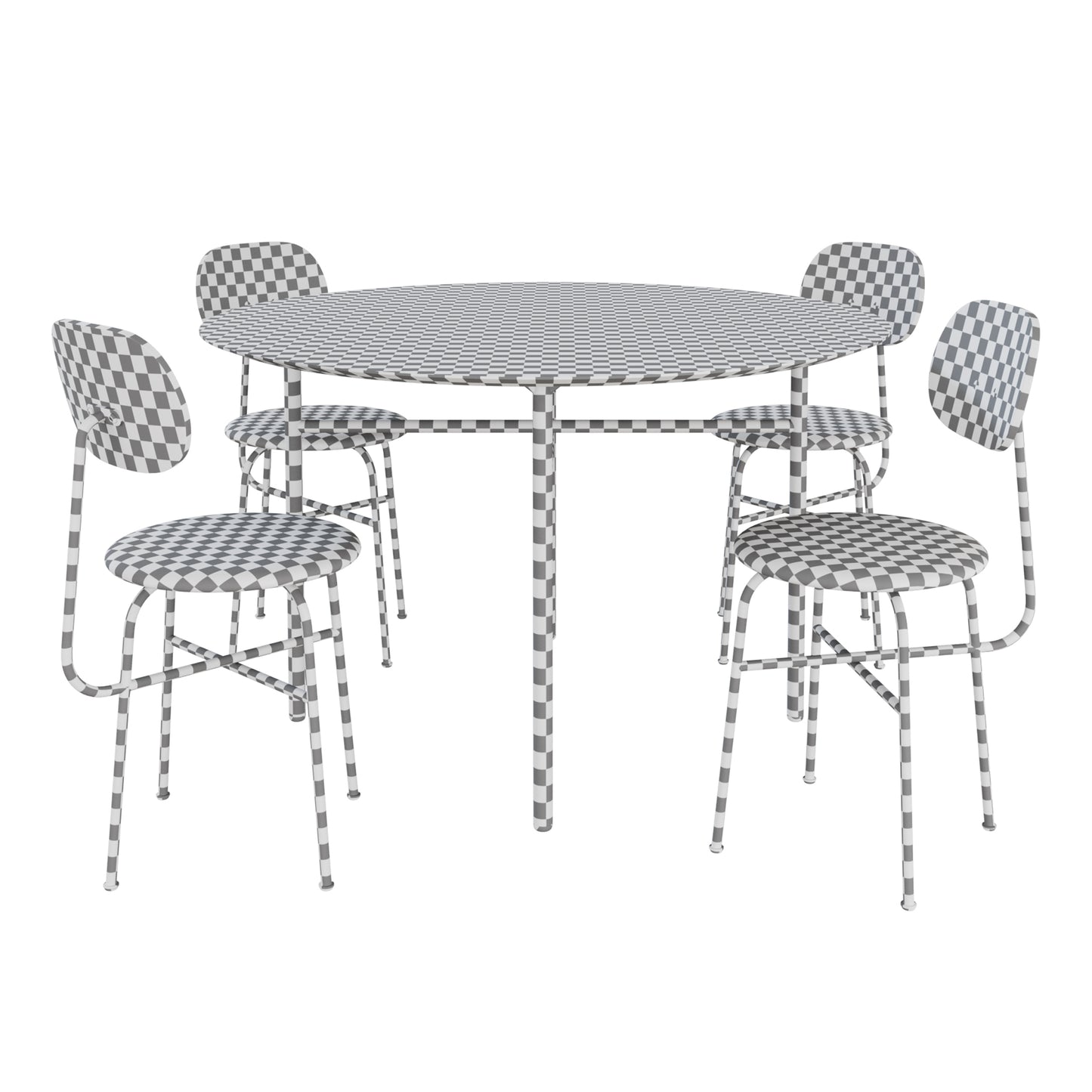 Afteroom Dining Chair Plus Snaregade Table Round By MenuSpace 3D Model