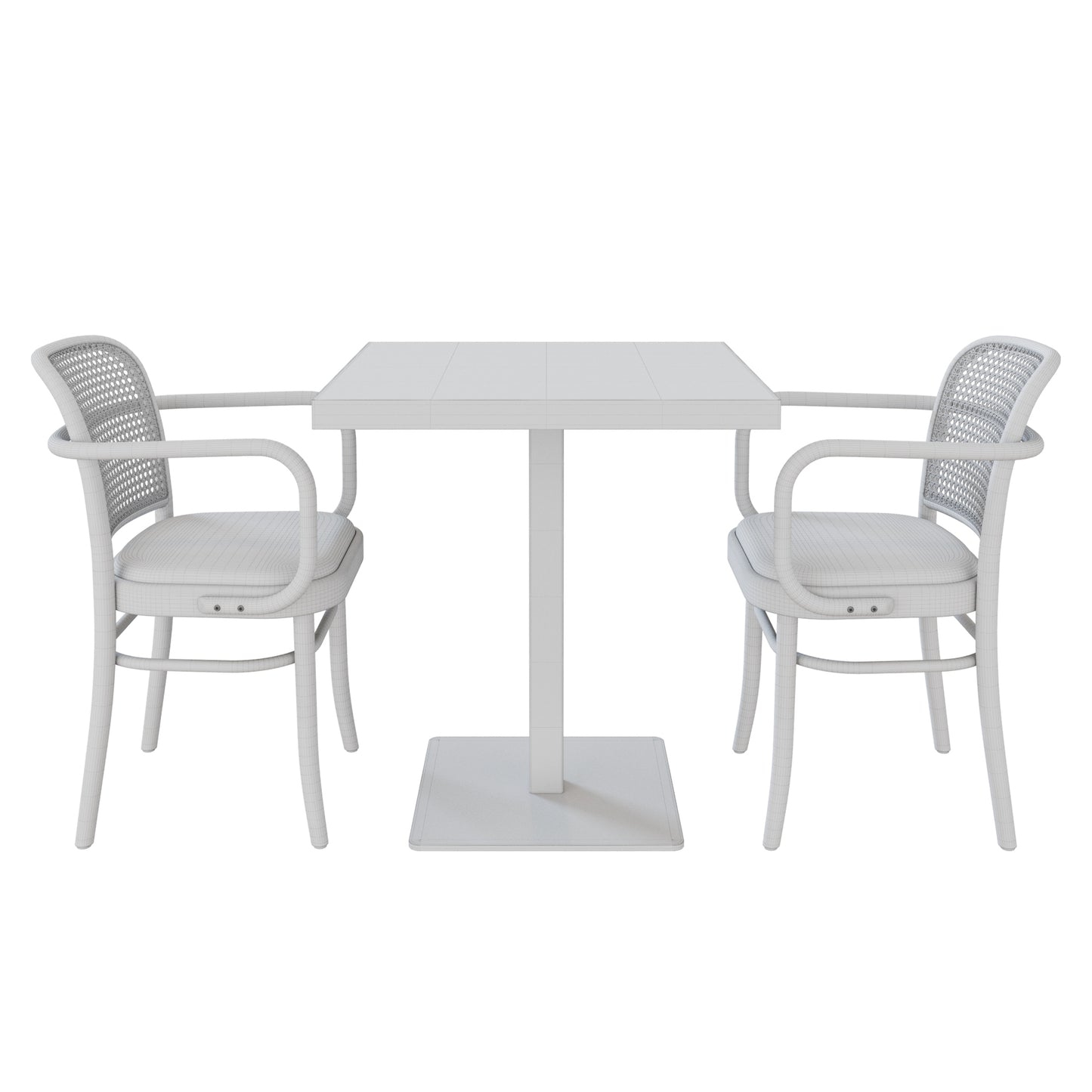 Tables + N 811 Chair By Thonet Vienna 3D Model