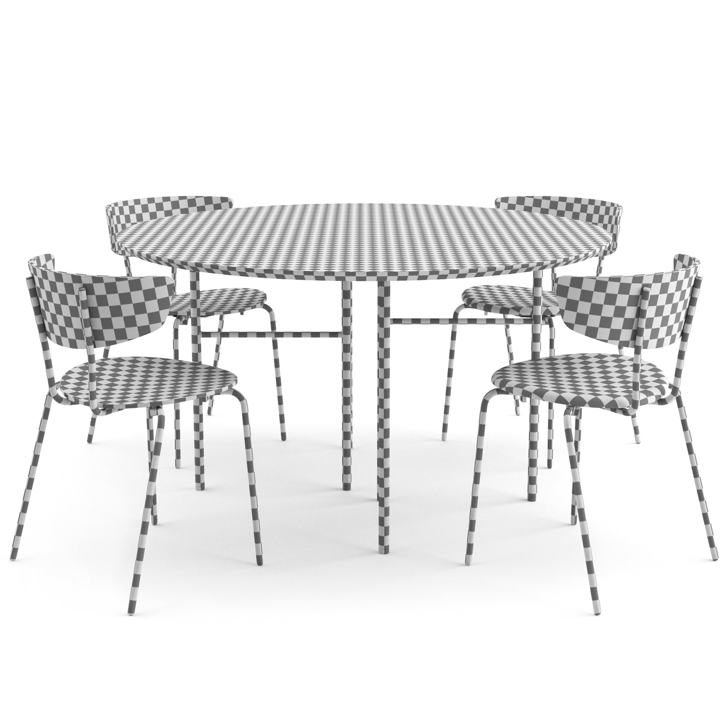 Herman Chair + Mingle Table Round by Ferm Living 3D Model