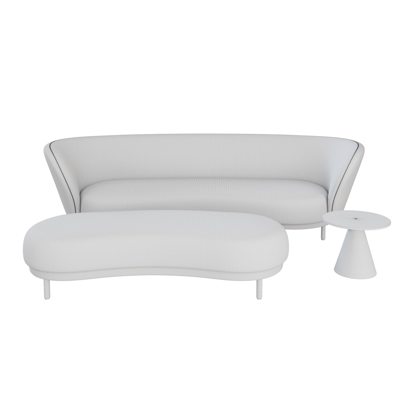 Dandy Sofa/Ottoman By Massproductions 3D Model