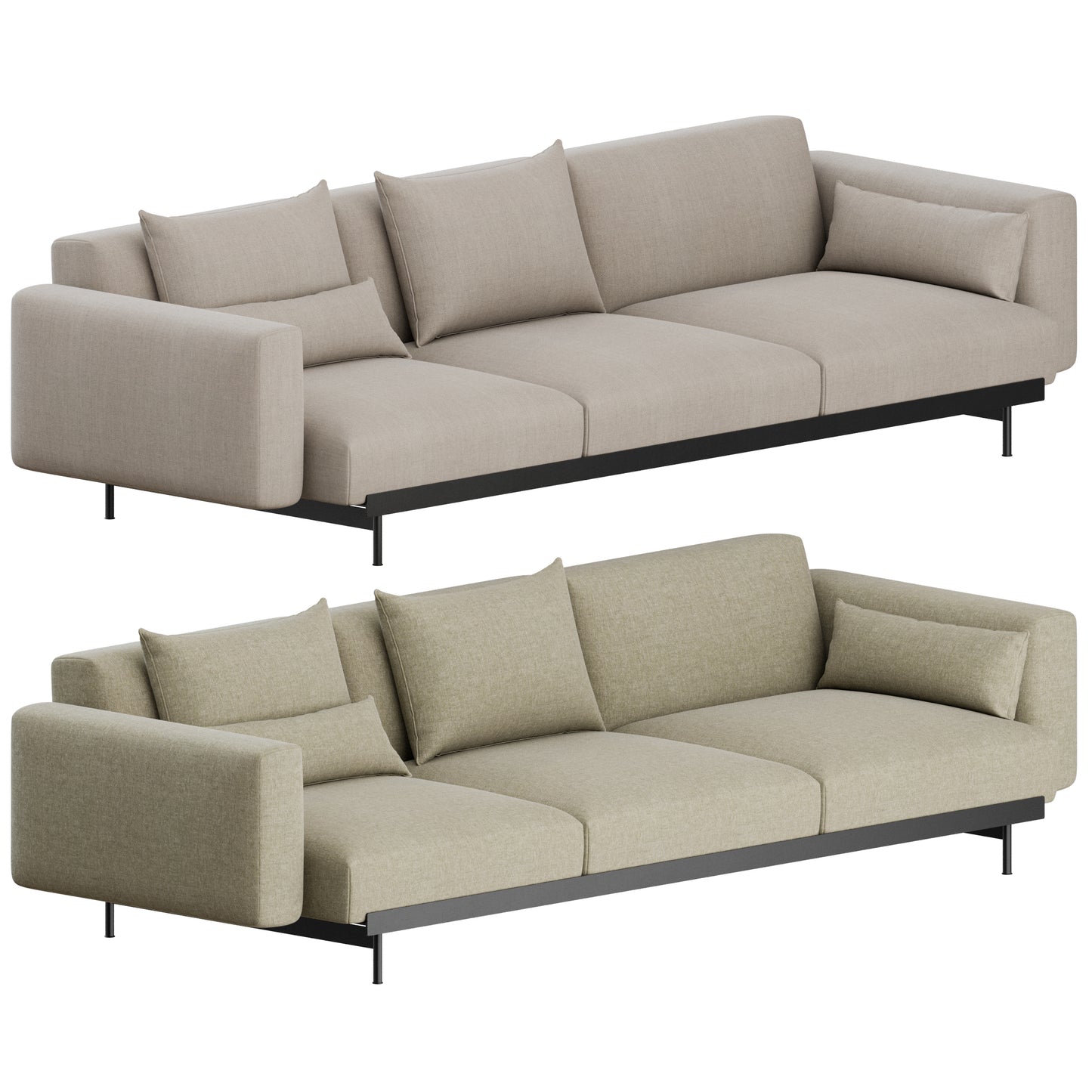 In Situ Modular 3 Seater Sofa Configuration 1 by Muuto 3D Model