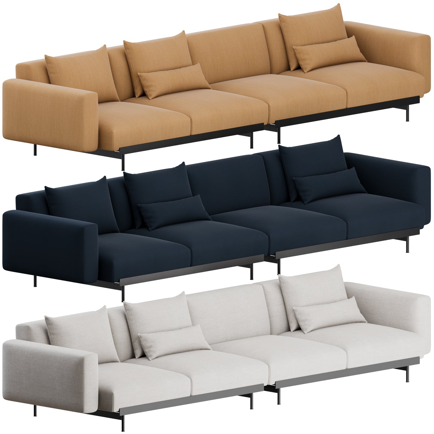 In Situ Modular 4 Seater Sofa Configuration 1 By Muuto 3D Model