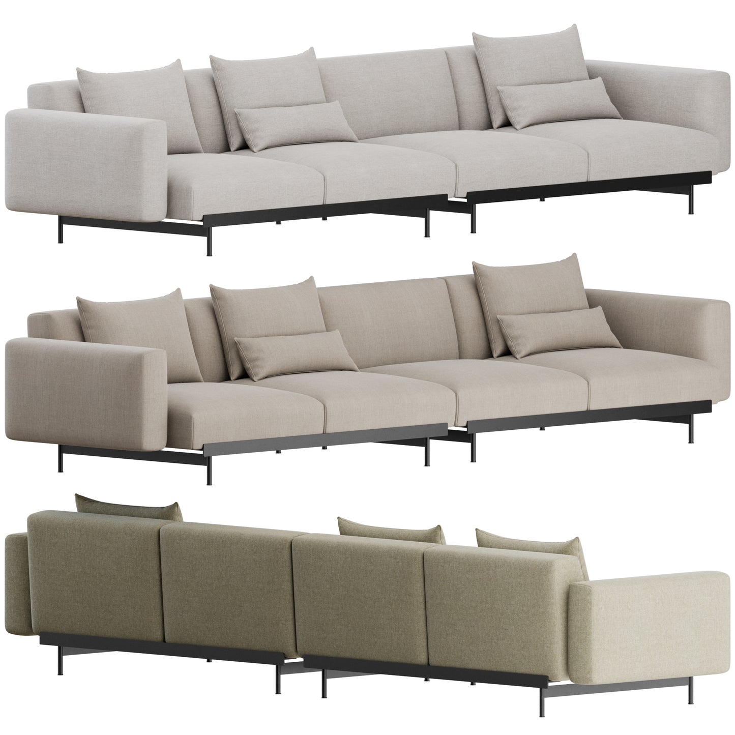 In Situ Modular 4 Seater Sofa Configuration 1 By Muuto 3D Model