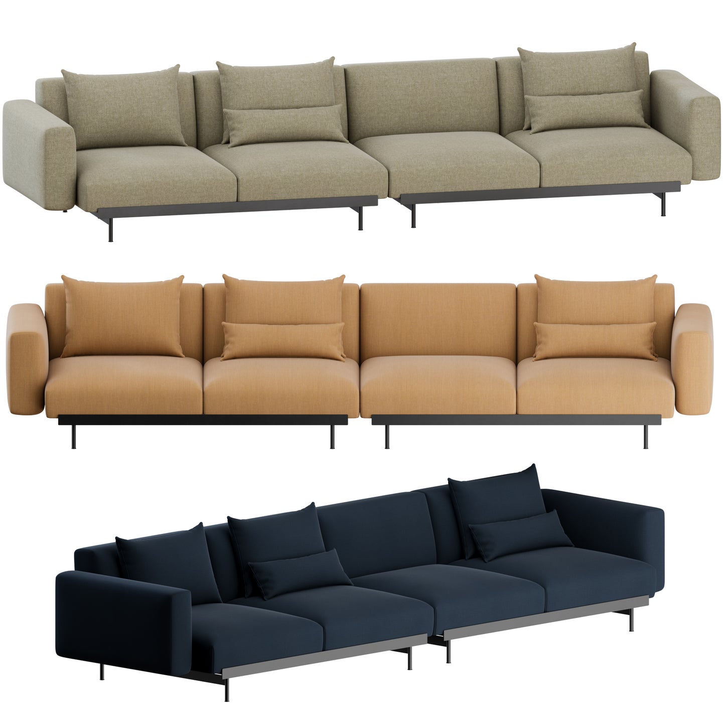 In Situ Modular 4 Seater Sofa Configuration 1 By Muuto 3D Model